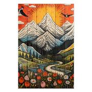 Obraz Wood Vintage Mountain