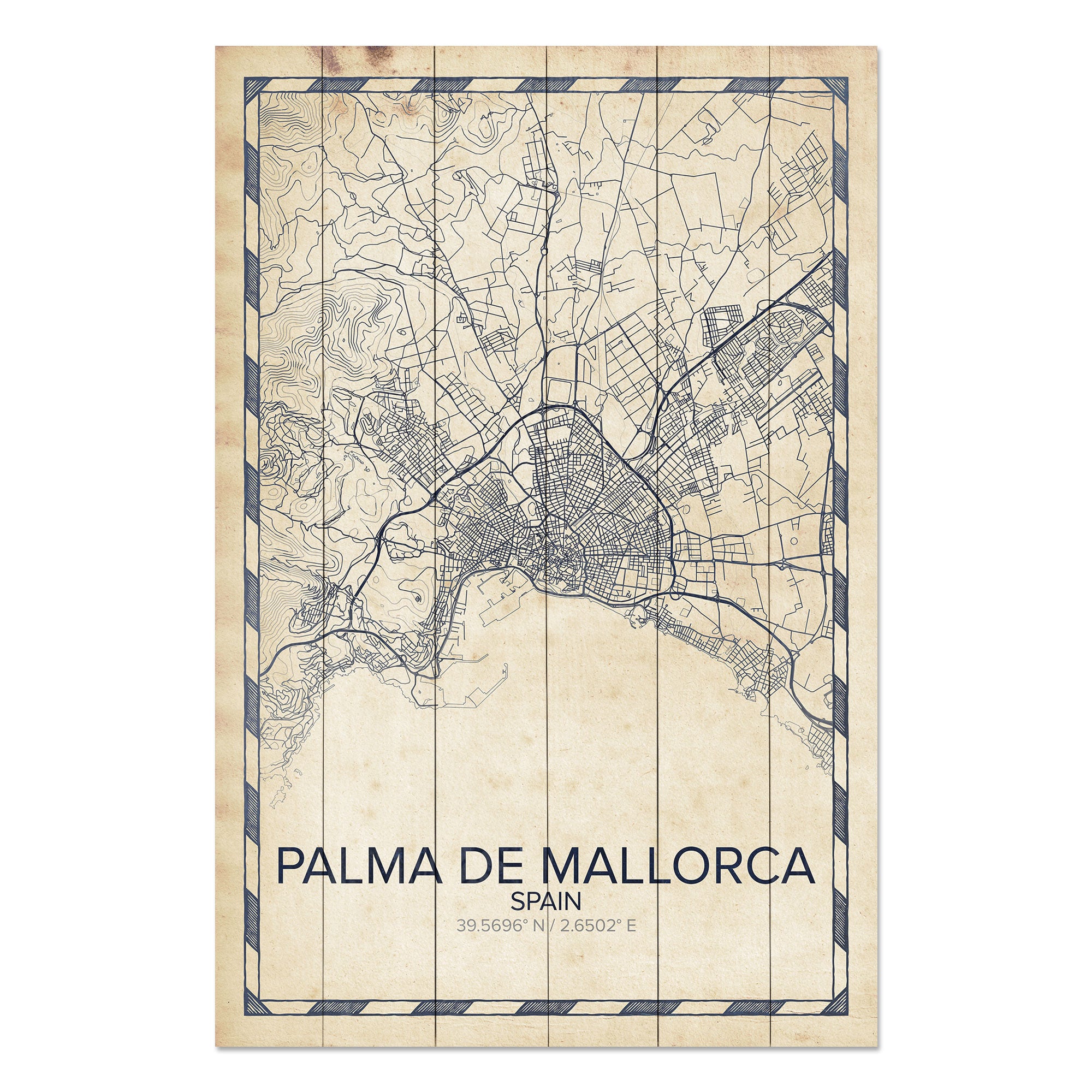 Wood Picture Palma de Mallorca-30x40 cm