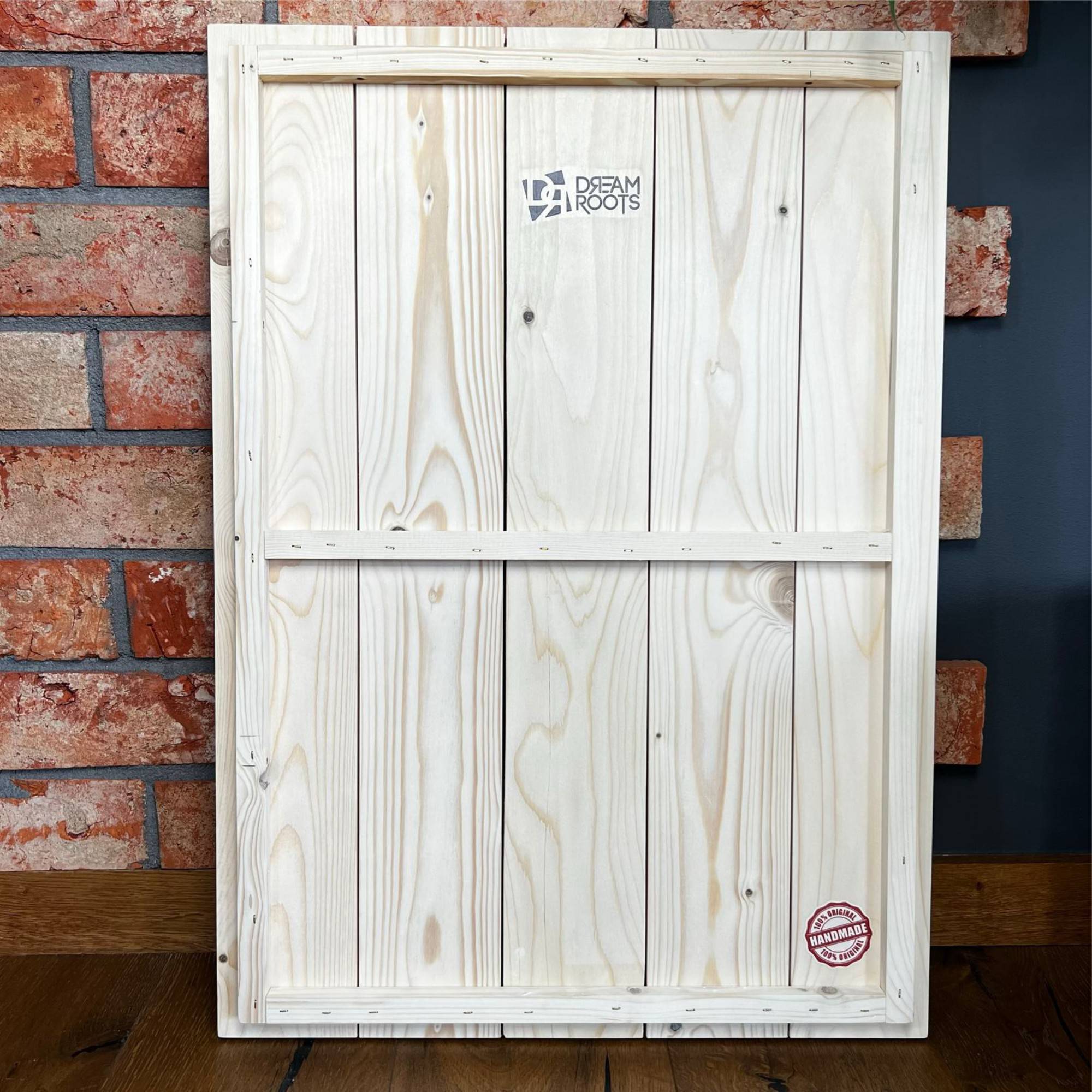Obraz Wood Růžový měsíc nad horami-50x70 cm