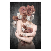 Wood Picture Woman in Flowers-40x60 cm