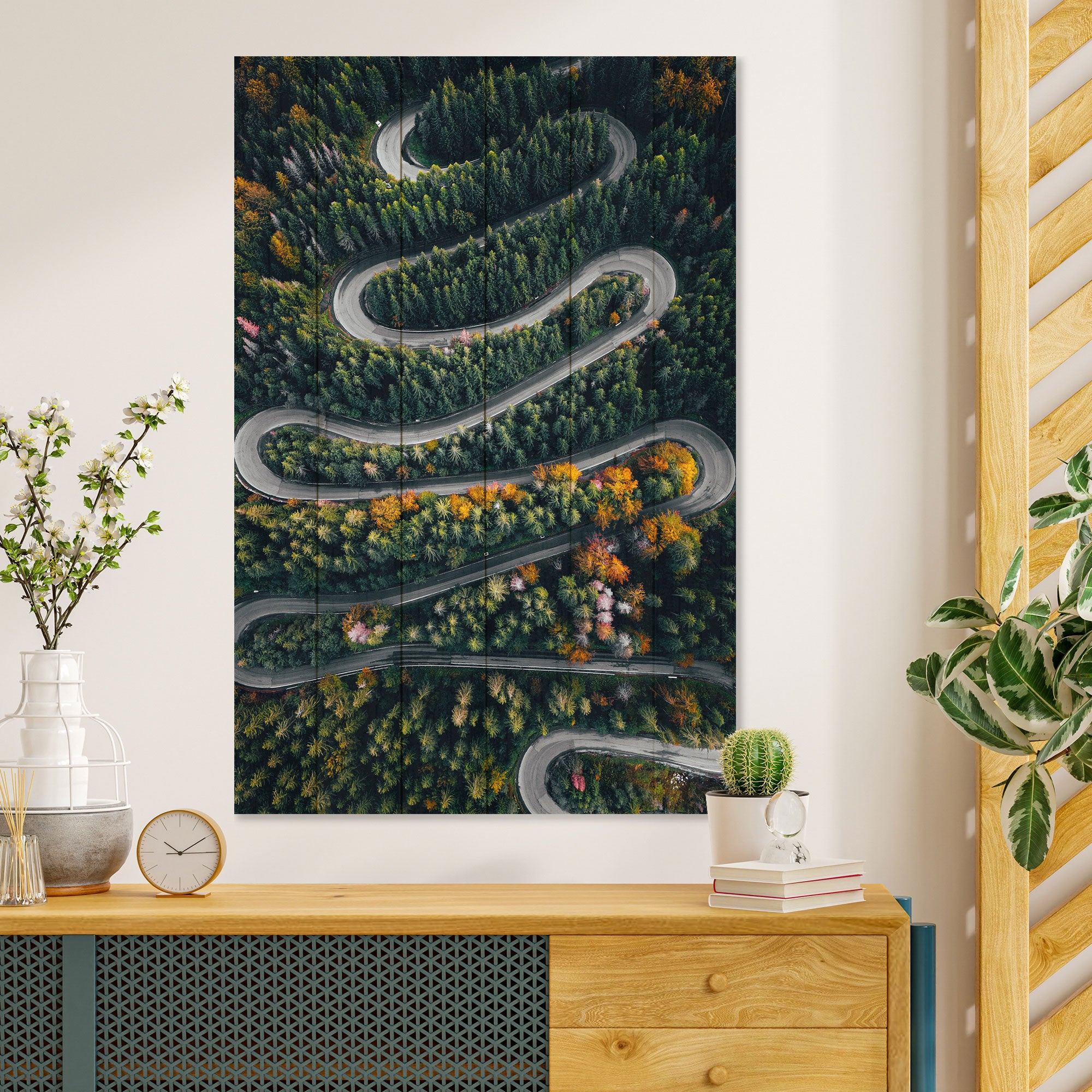 Obraz Wood Klikatá cesta lesem-20x30 cm