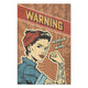 Wood Picture Warning-20x30 cm
