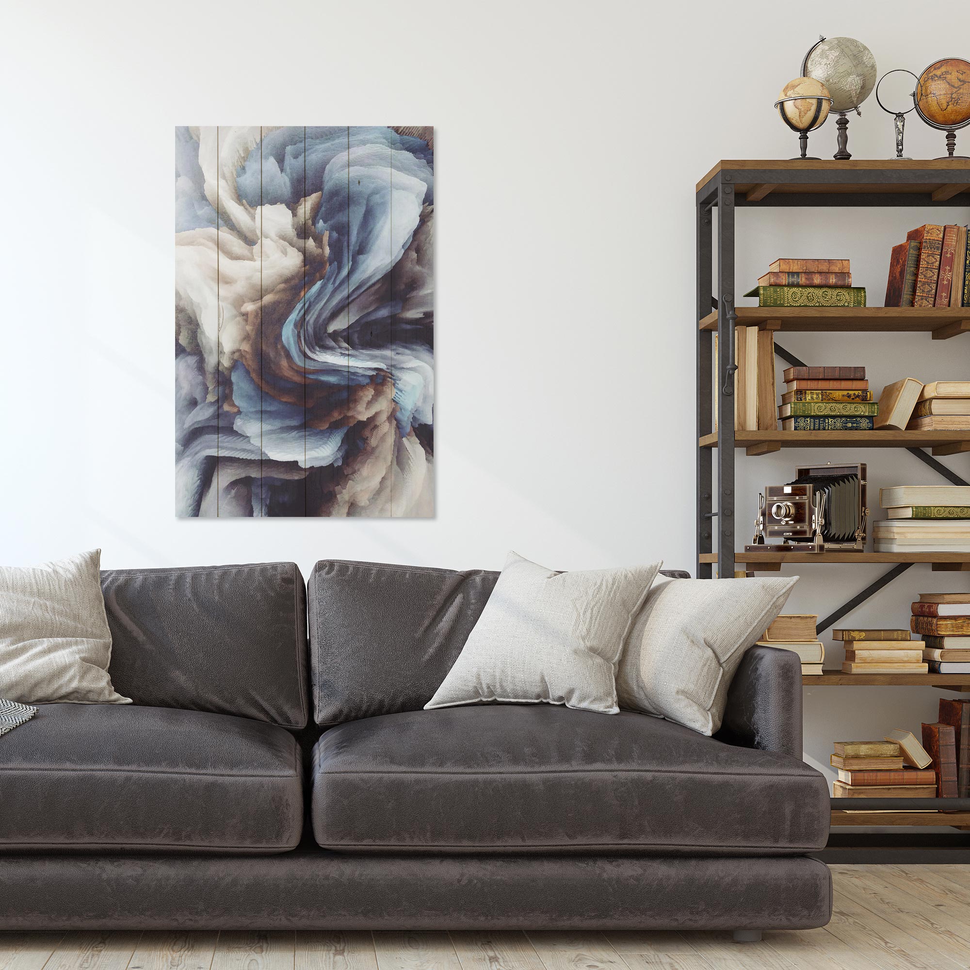 Obraz Wood Swirling Shapes-40x60 cm
