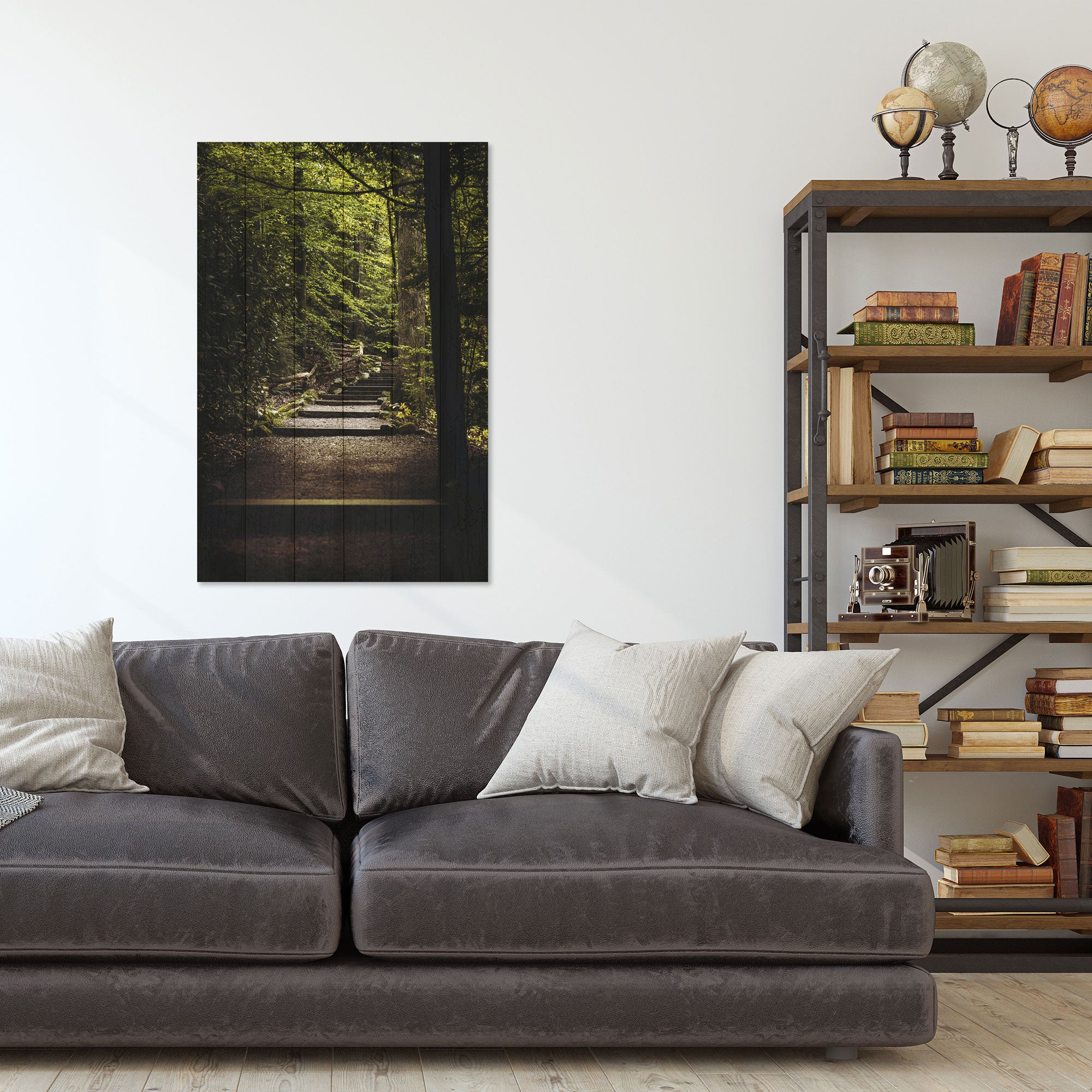 Obraz Wood Stairs in the Forest-30x30 cm