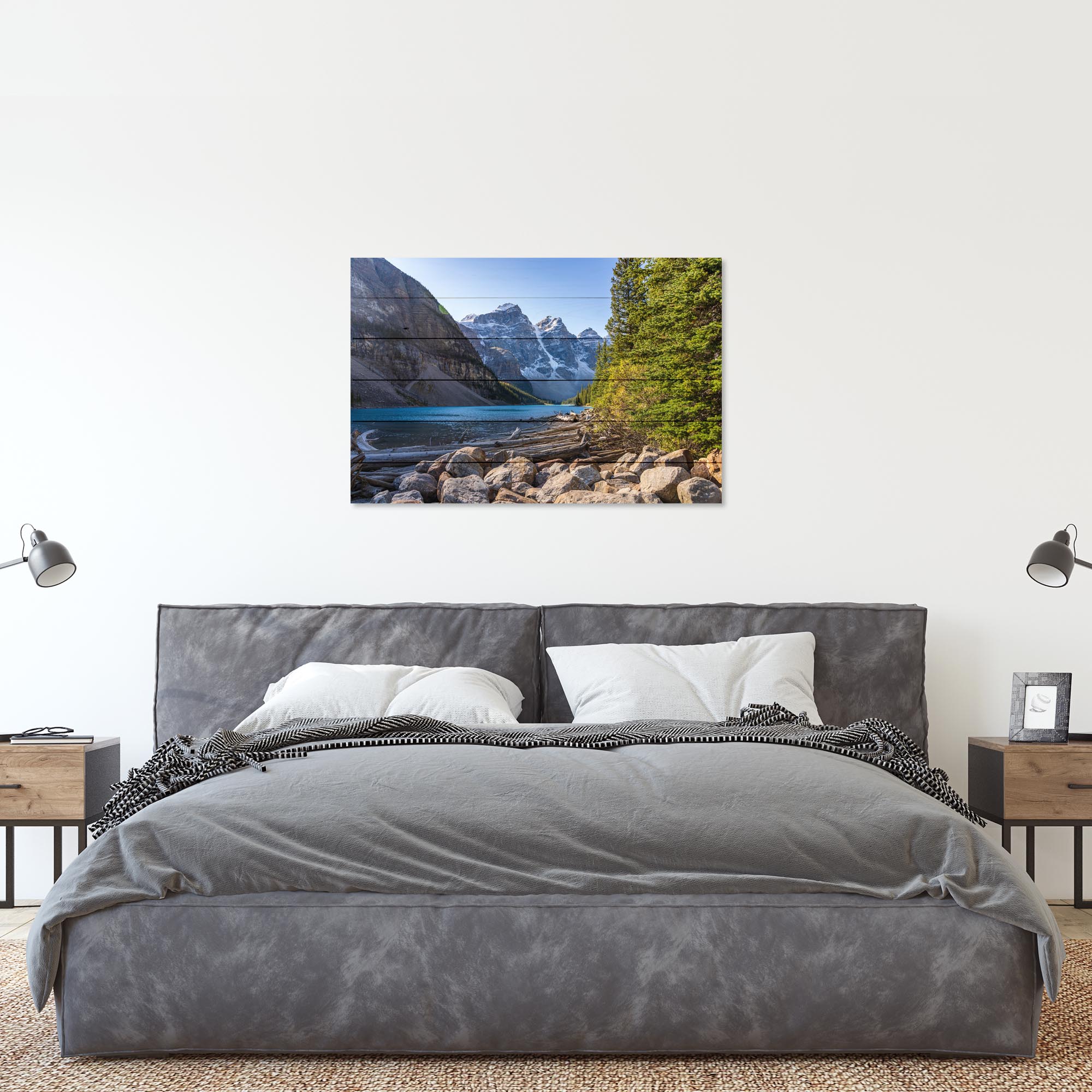 Obraz Wood Letní krásná krajina-50x70 cm