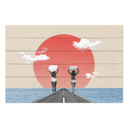 Bild Holz Vintage Collage Surfers Road-70x90 cm