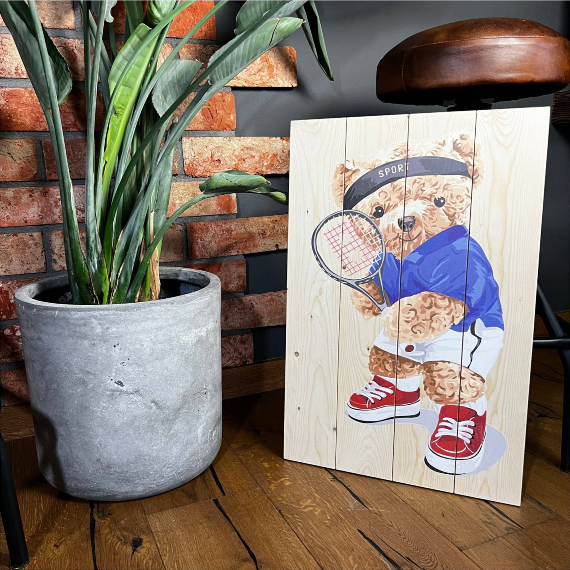 Obraz Wood Vintage koláž Surfers Road-20x30 cm