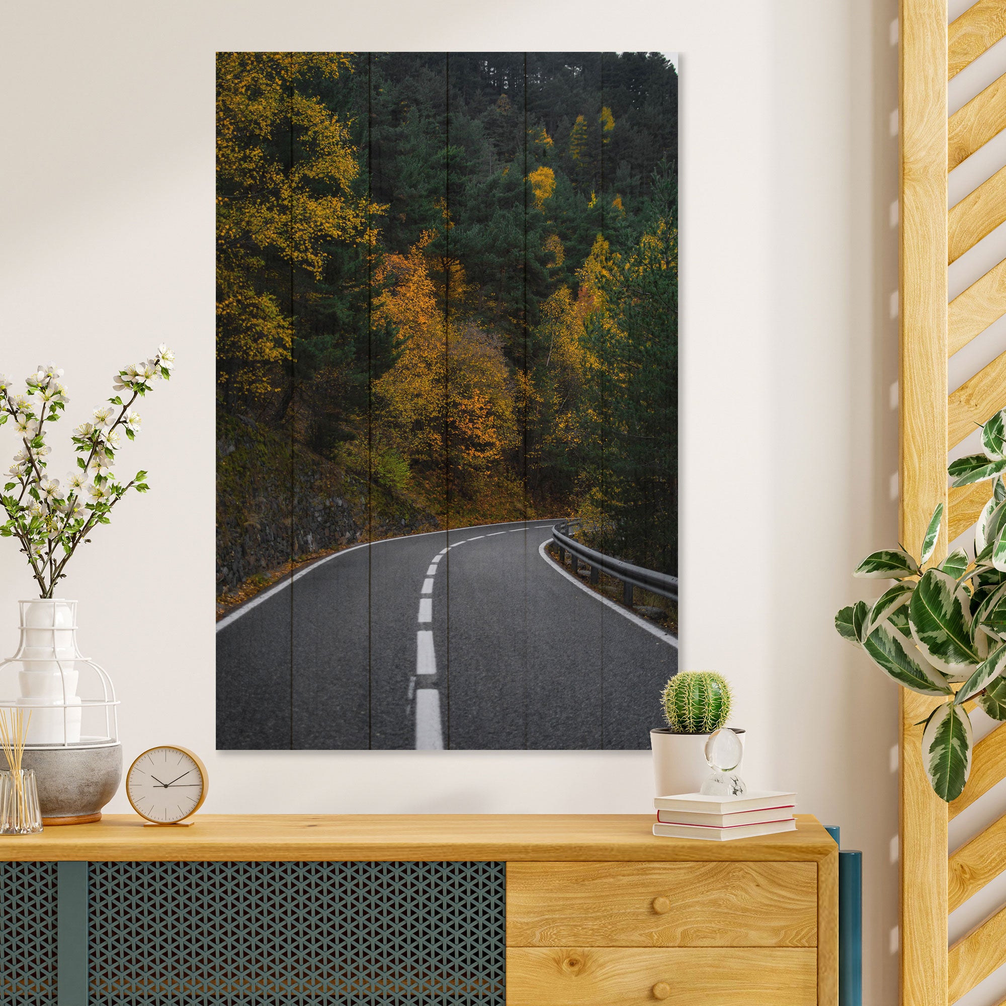 Obraz Wood Road throught the Forest-70x90 cm