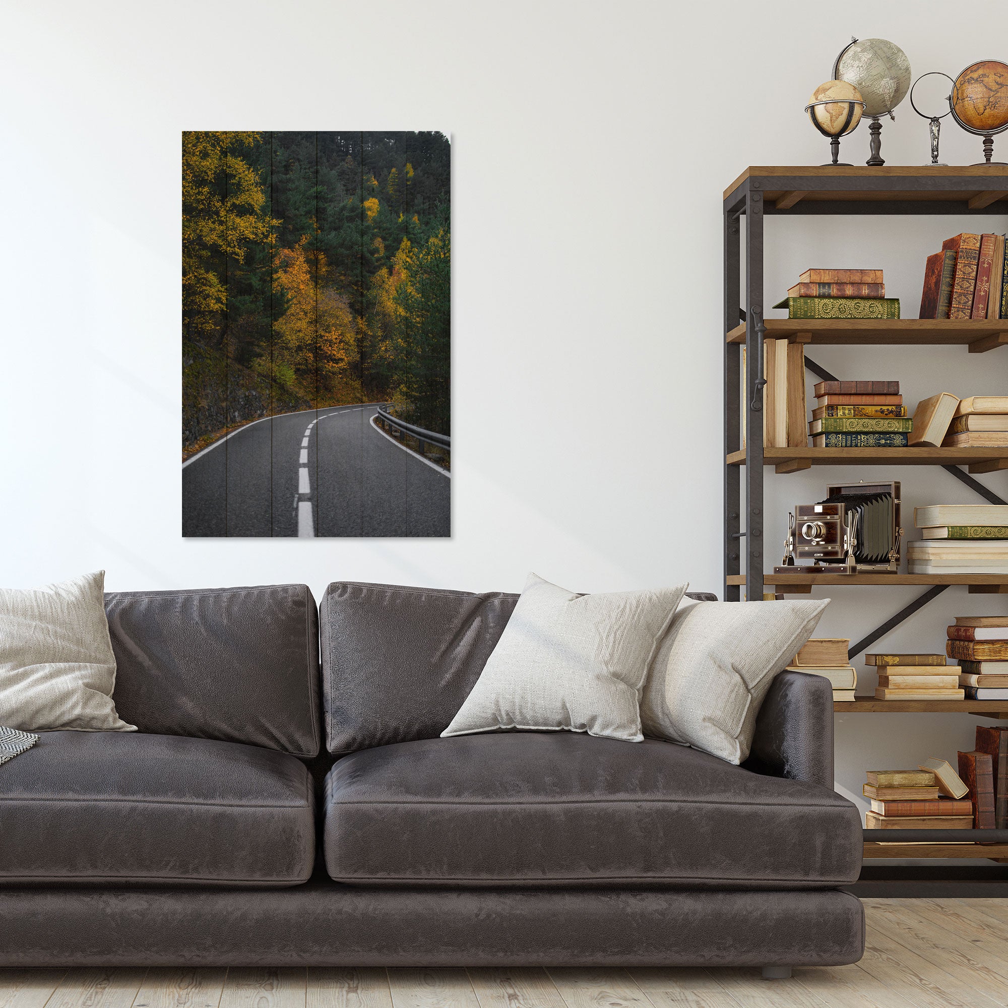 Obraz Wood Road throught the Forest-70x90 cm