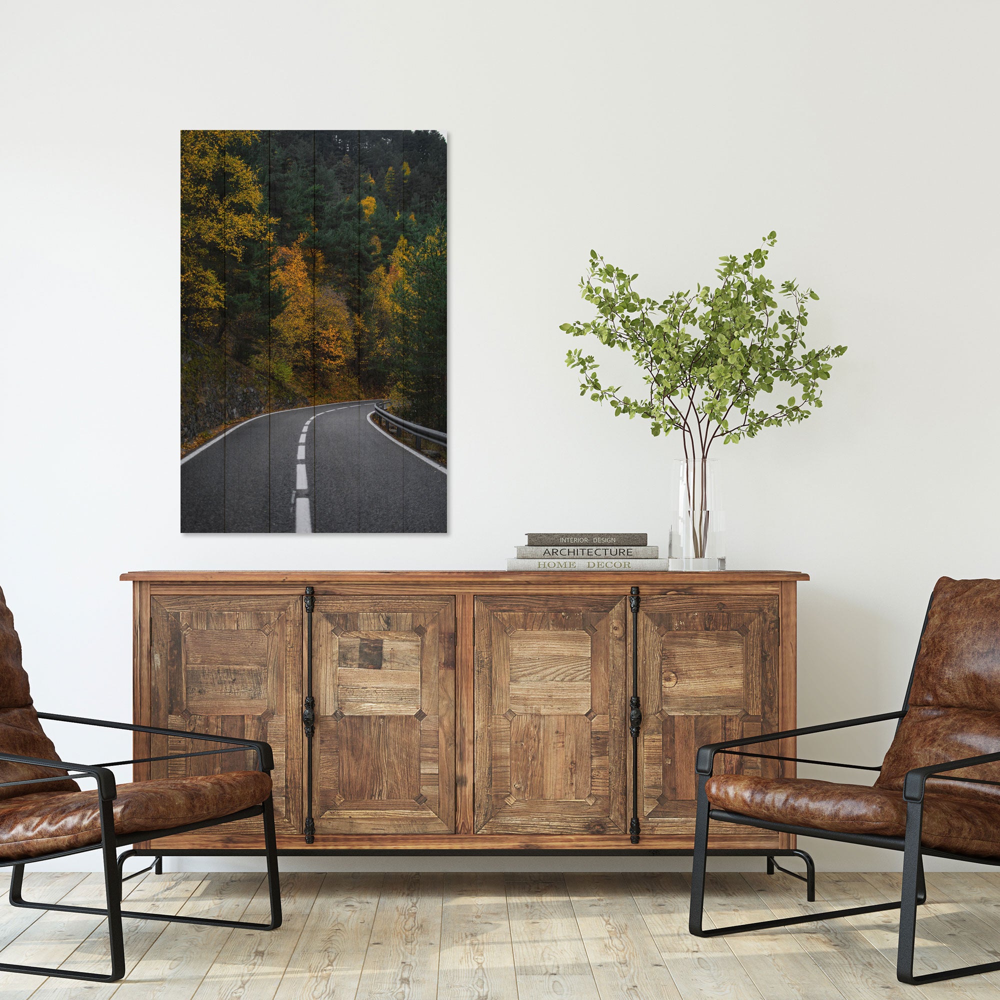 Obraz Wood Cesta lesem-40x60 cm