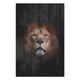 Wood Painting Portrait of a Lion-30x30 cm