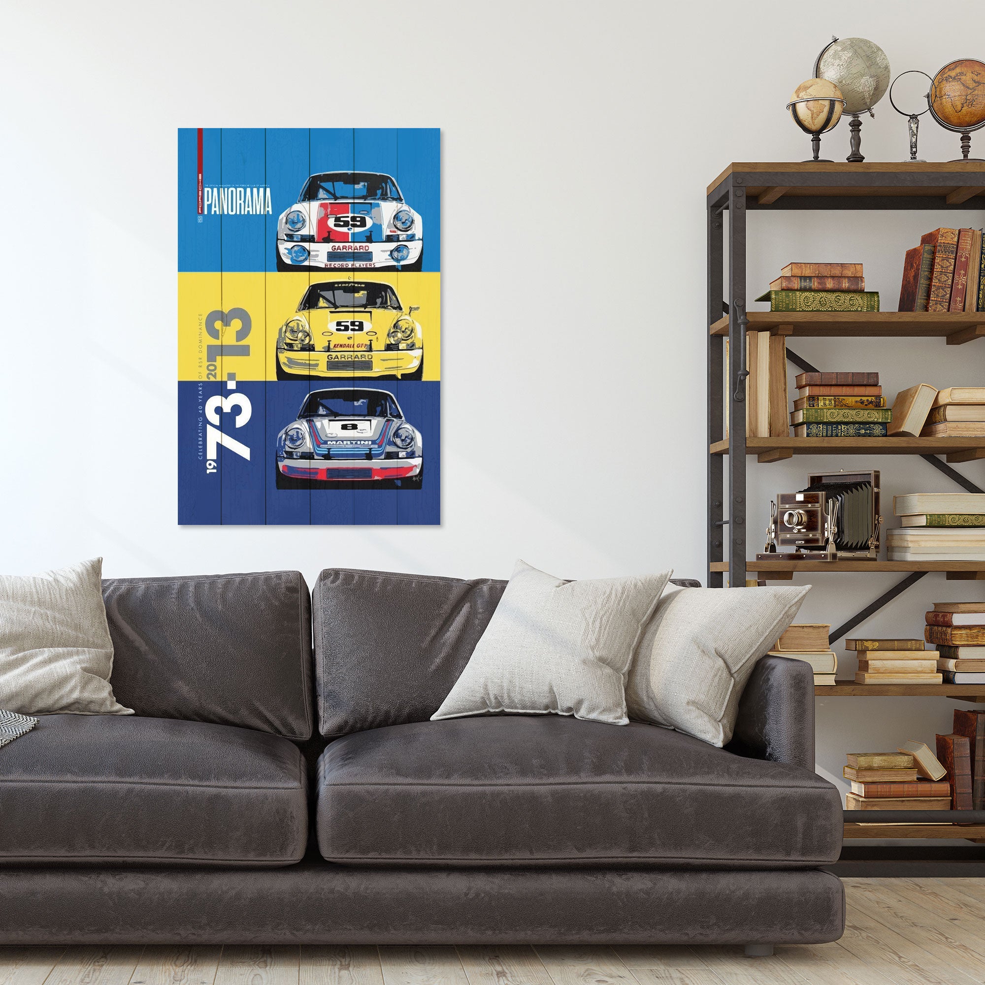 Wood Painting Rally Cars-20x30 cm