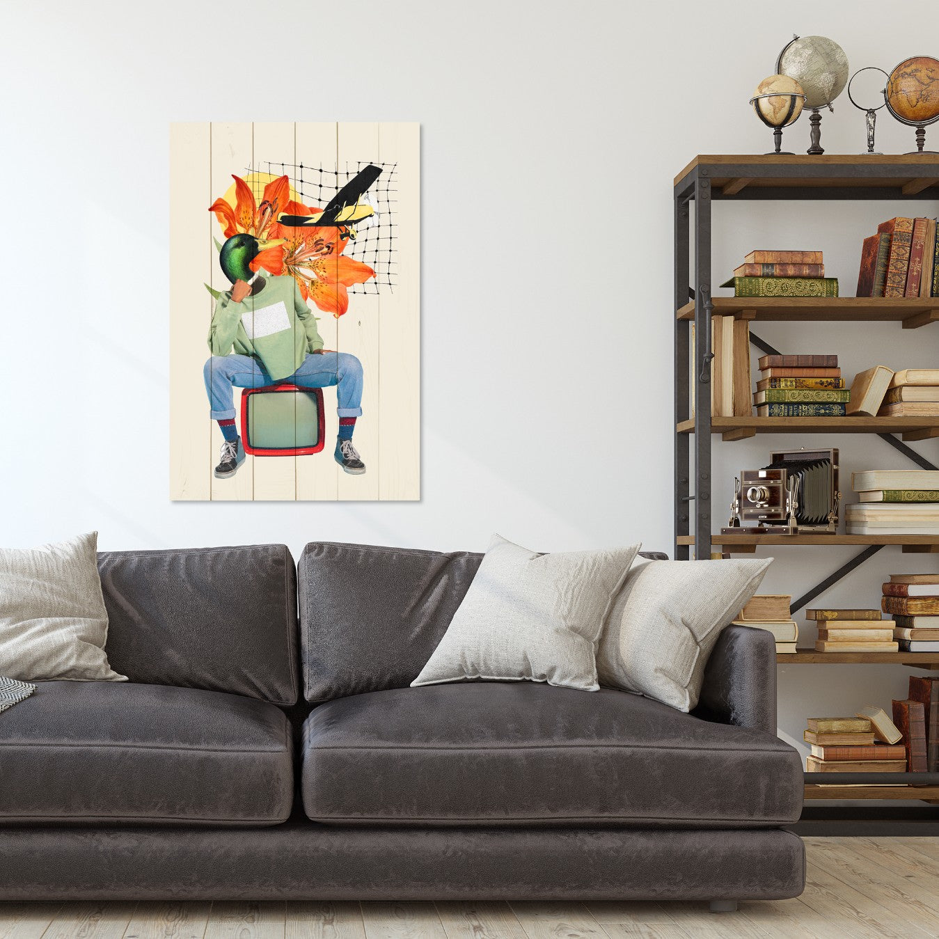 Obraz Wood Man with a Duck's Head-40x60 cm