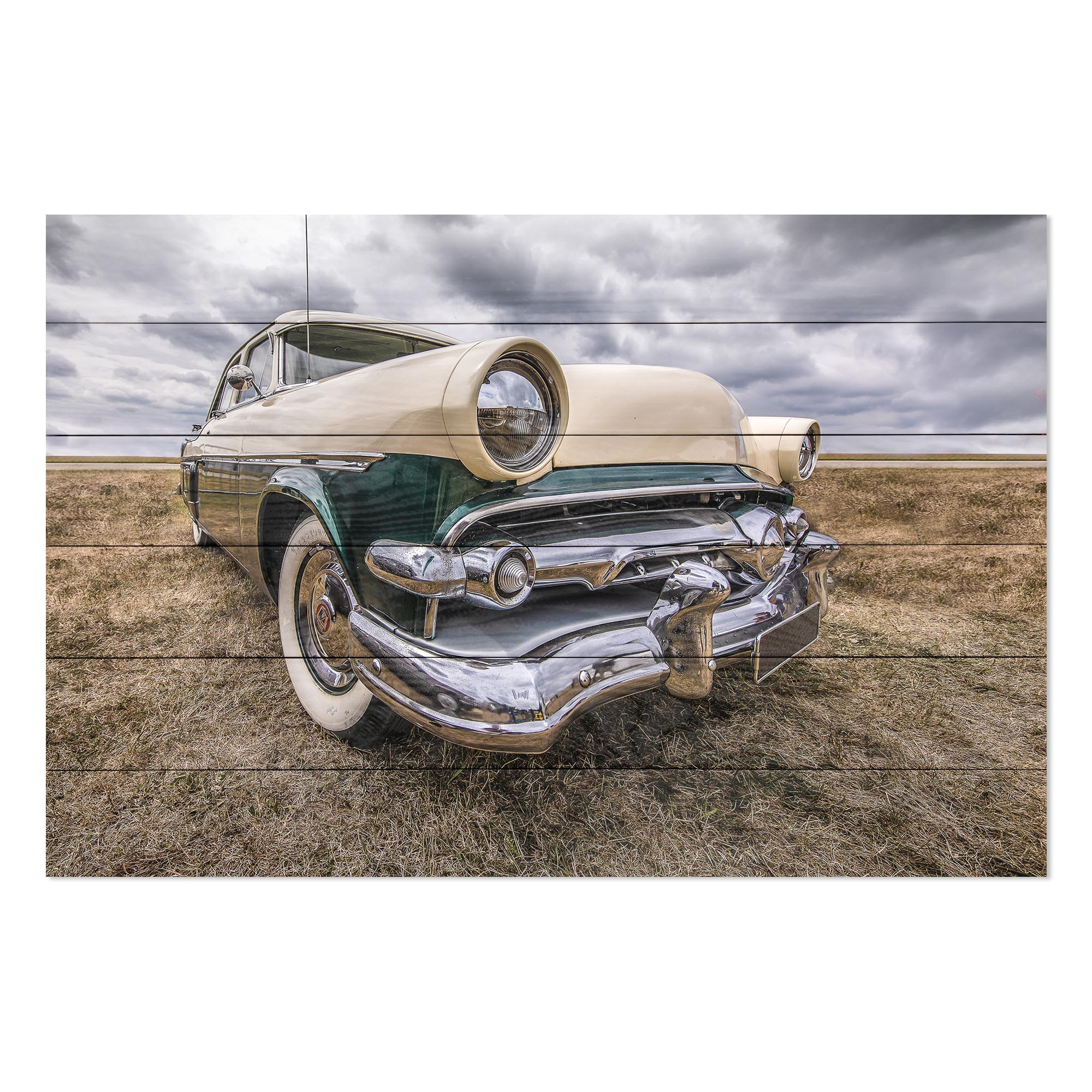Wood Picture Vintage Car