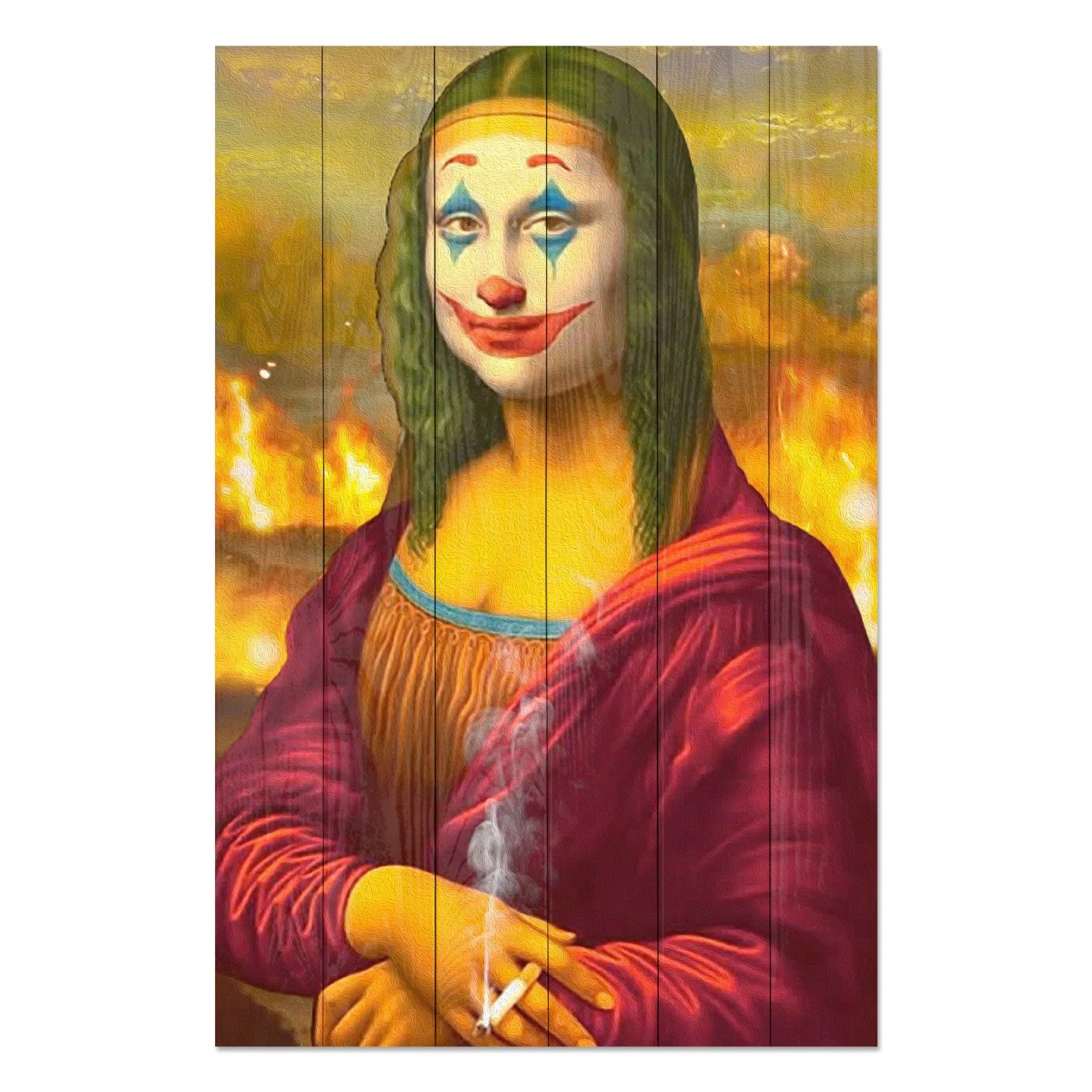 Obraz Wood Mona Lisa Koláž Jocker
