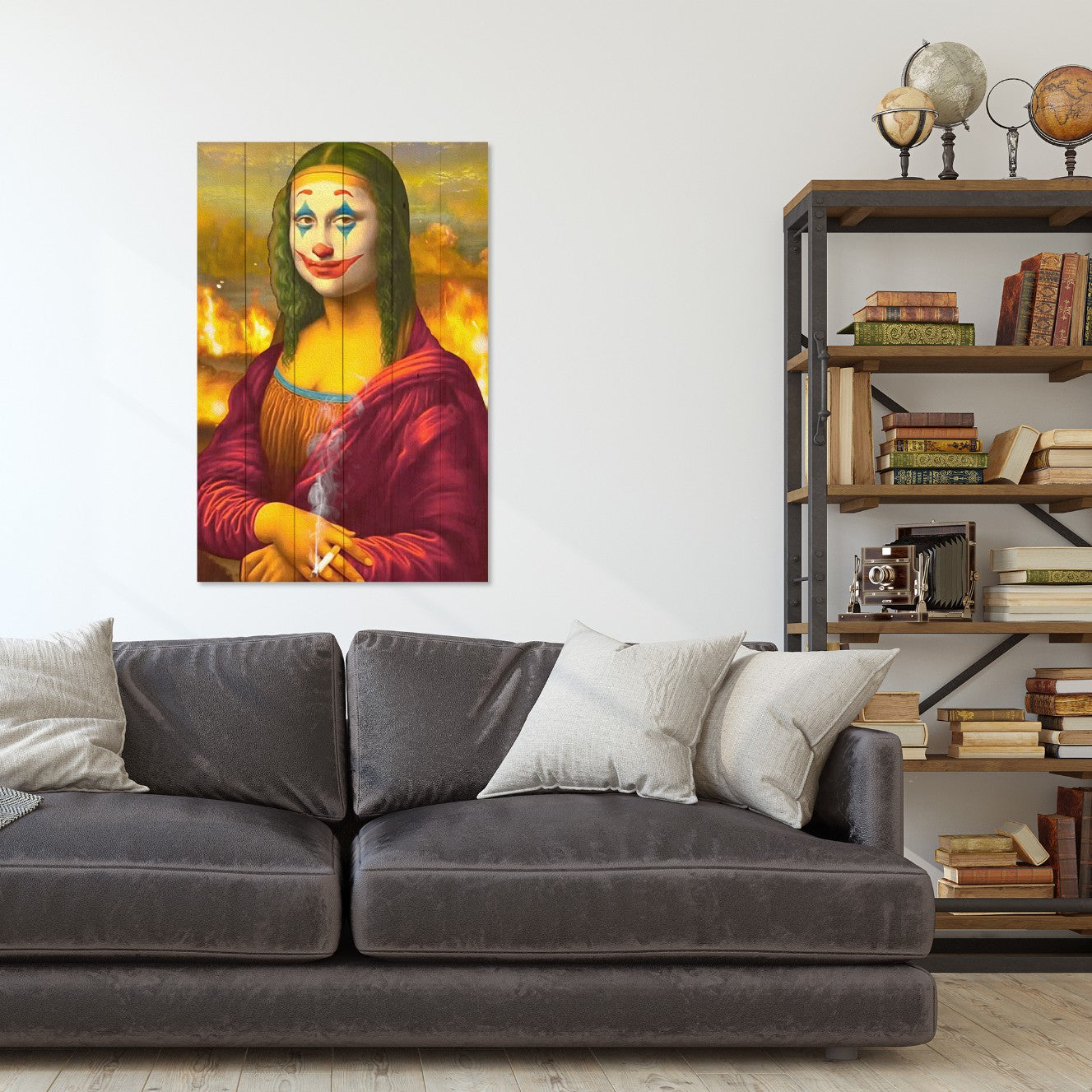 Obraz Wood Mona Lisa Koláž Jocker-20x30 cm