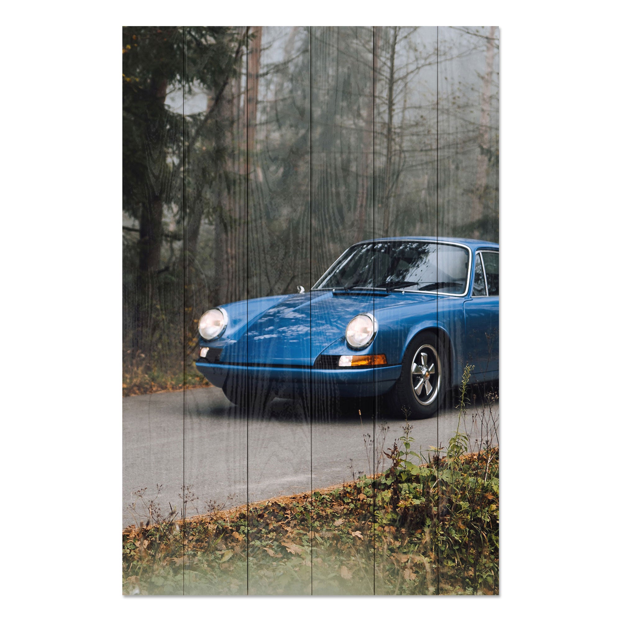 Bild Holz Morgendliche Fahrt-70x90 cm