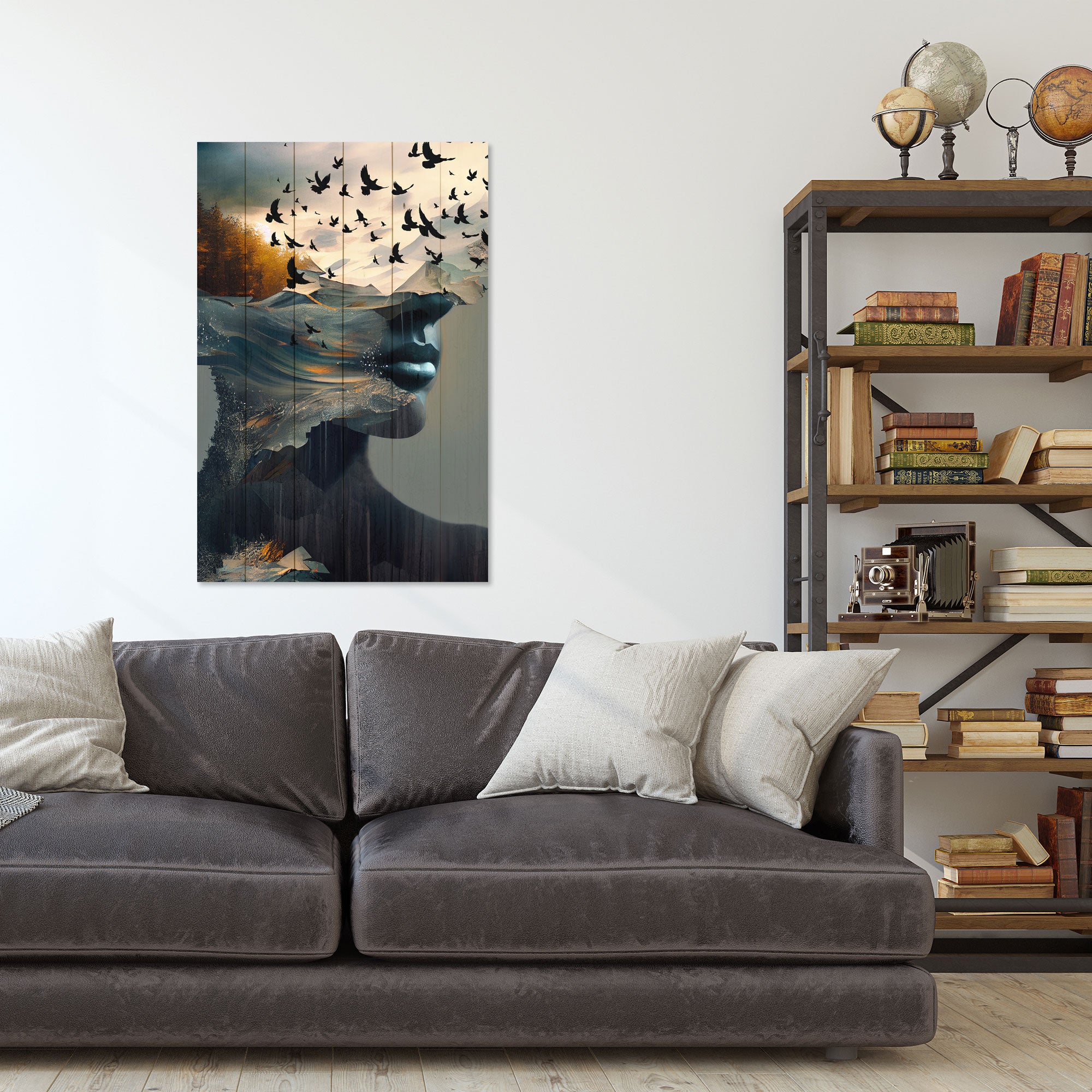 Obraz Wood Otvorená Myseľ-40x60 cm
