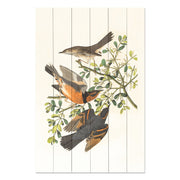 Wood Picture Three Birds on a Branch-50x70 cm