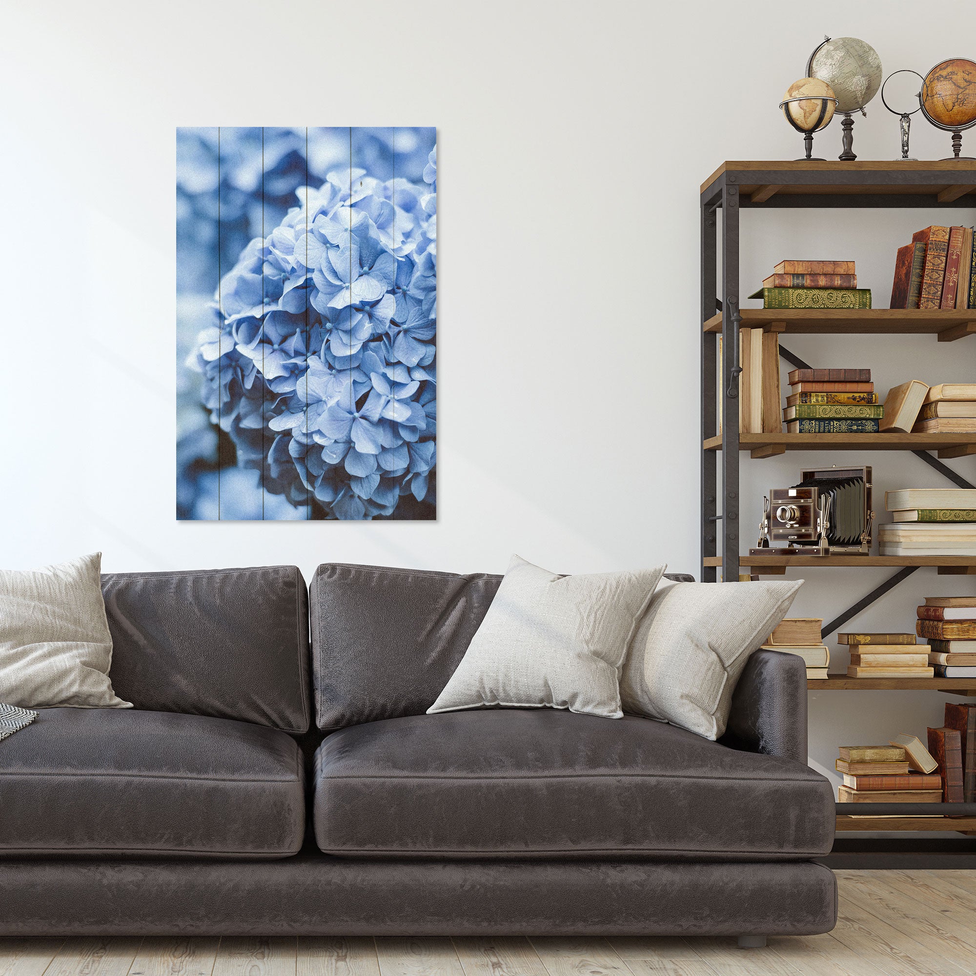 Wood Picture Hydrangea-30x30 cm