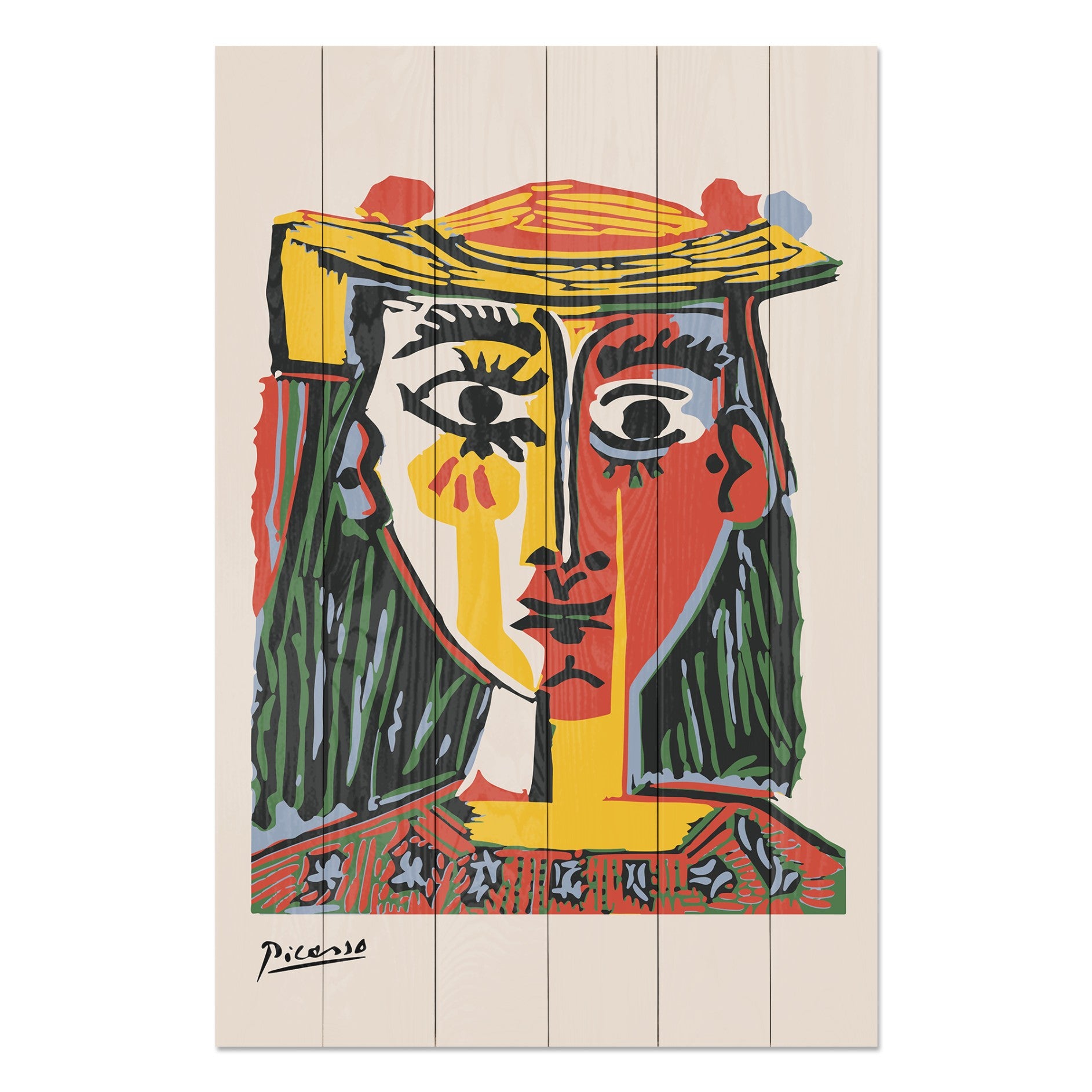 Obraz Wood Picasso Abstrakt 1-30x40 cm