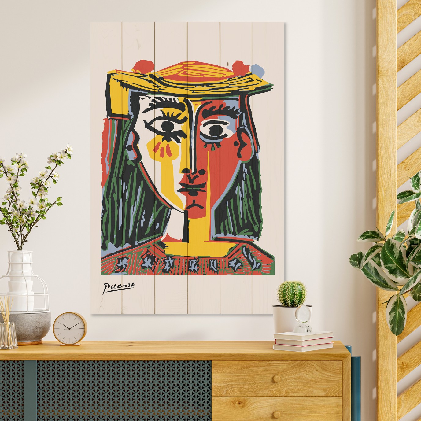 Obraz Wood Picasso Abstrakt 1-30x40 cm
