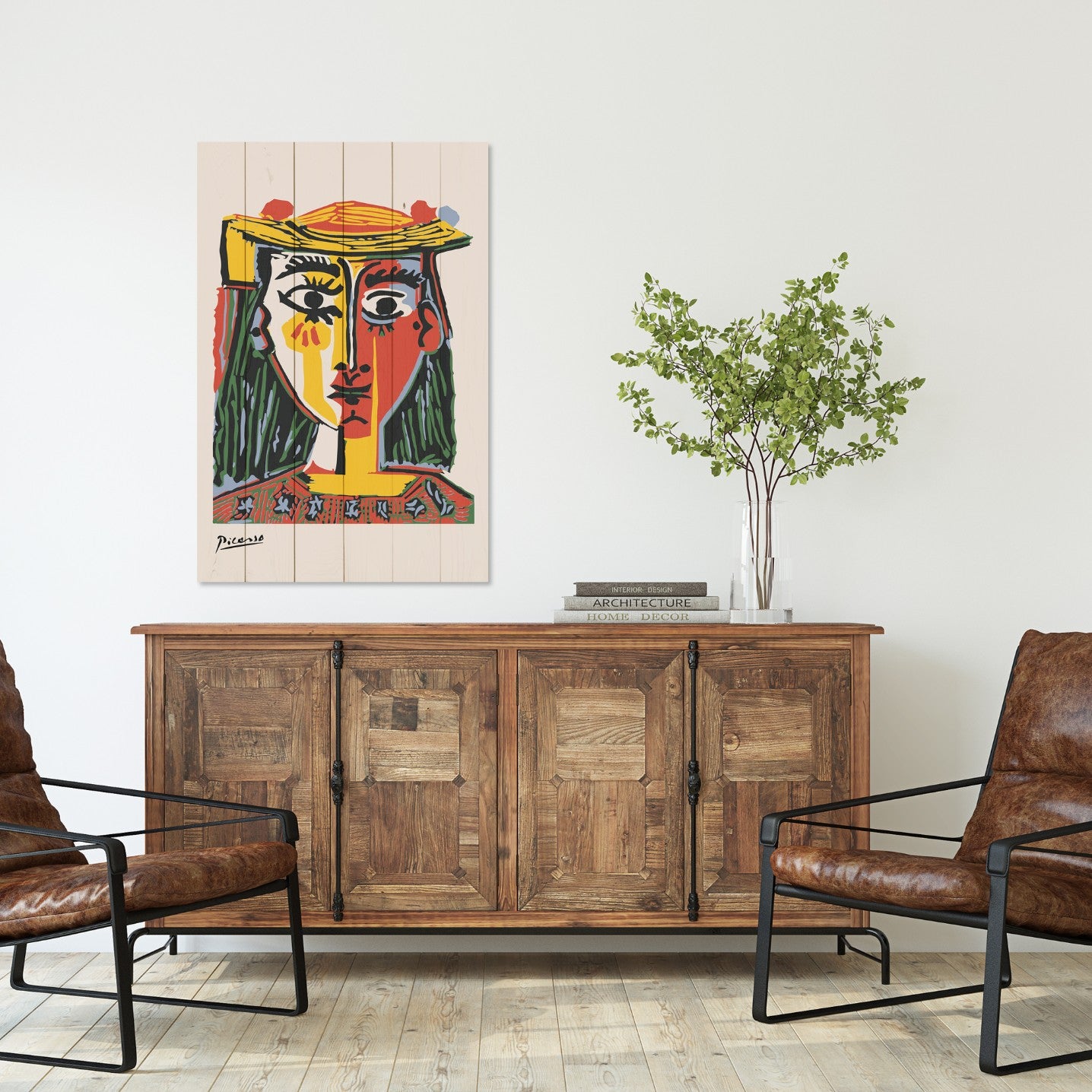 Obraz Wood Picasso Abstrakt 1-30x40 cm