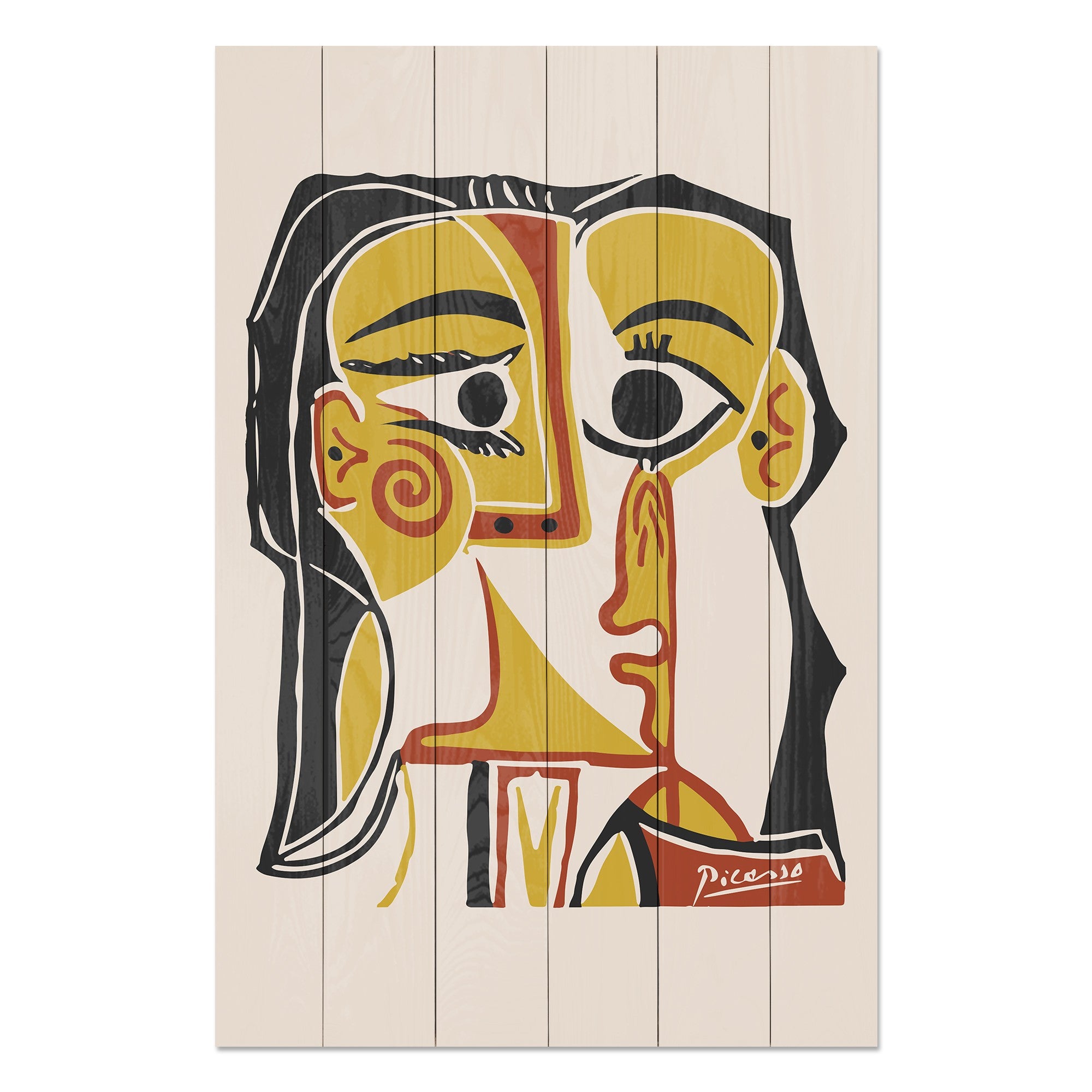 Obraz Wood Picasso Abstrakt 2