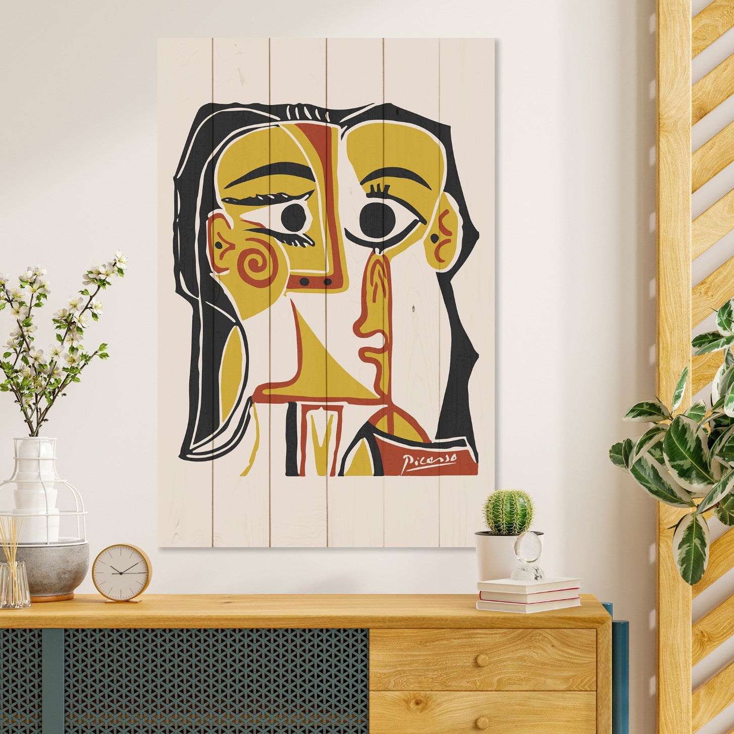 Obraz Wood Picasso Abstract 2-30x40 cm