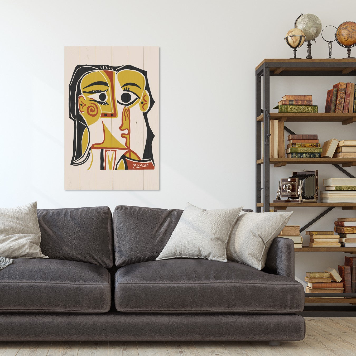 Obraz Wood Picasso Abstract 2-70x90 cm