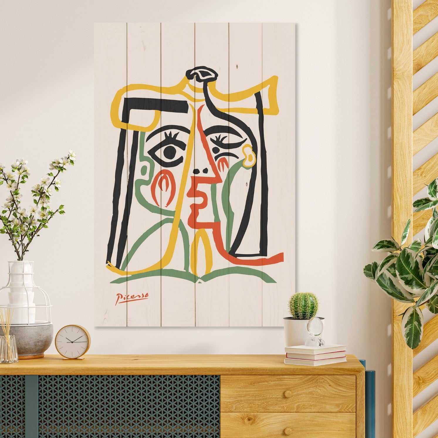 Obraz Wood Picasso Abstrakt 3-40x60 cm
