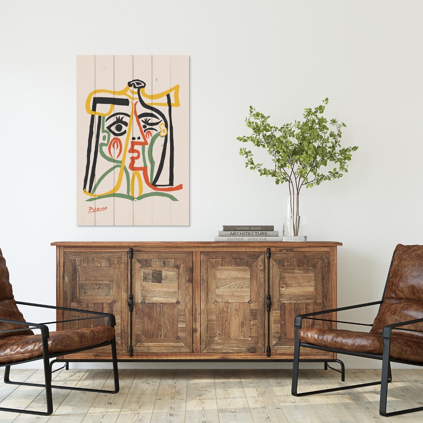 Obraz Wood Picasso Abstrakt 3-40x60 cm