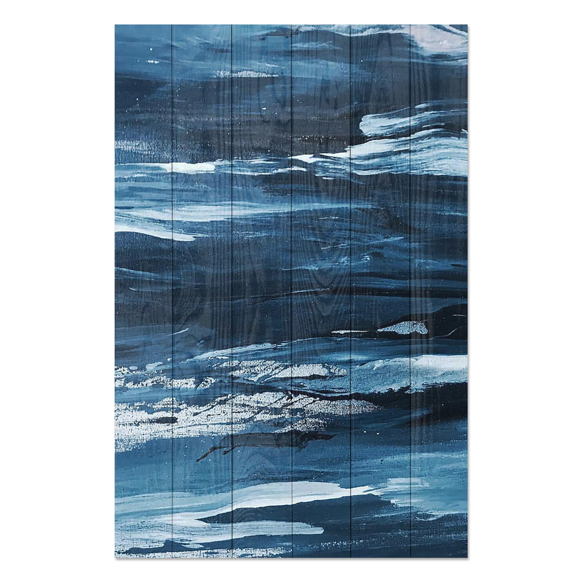 Wood Picture Rough Sea-50x70 cm