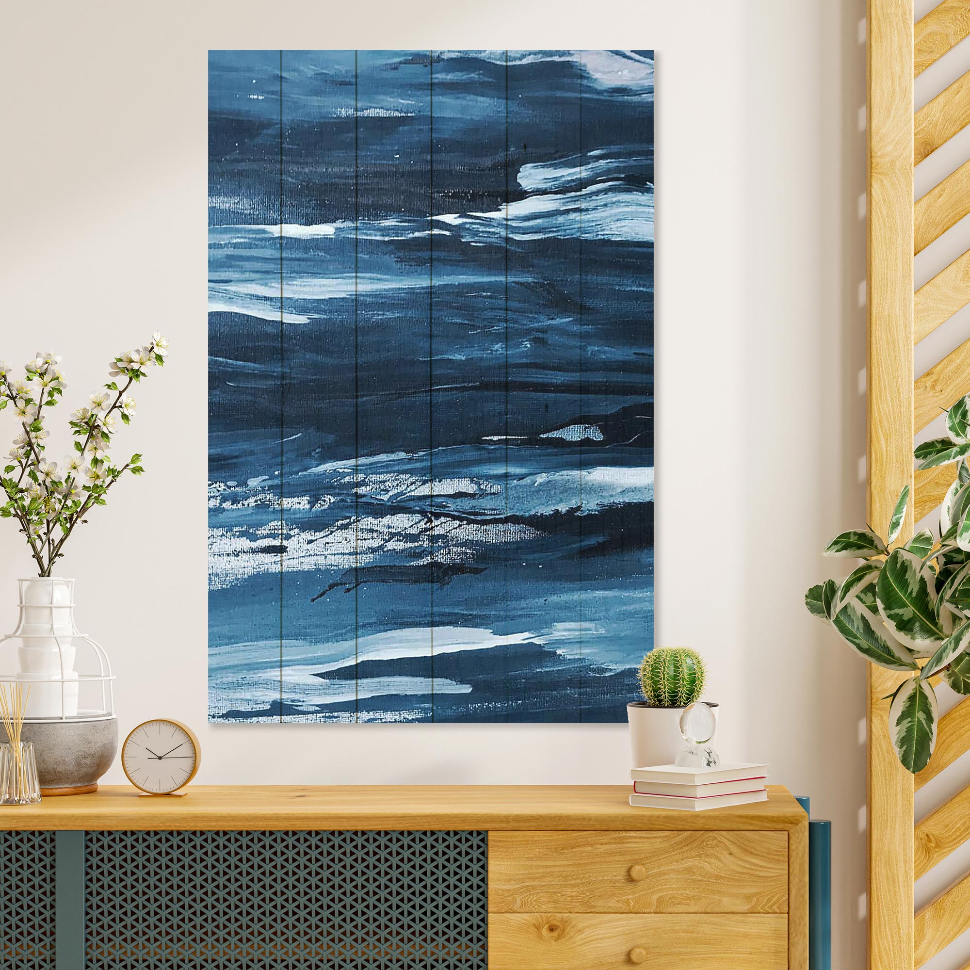 Wood Picture Rough Sea-50x70 cm