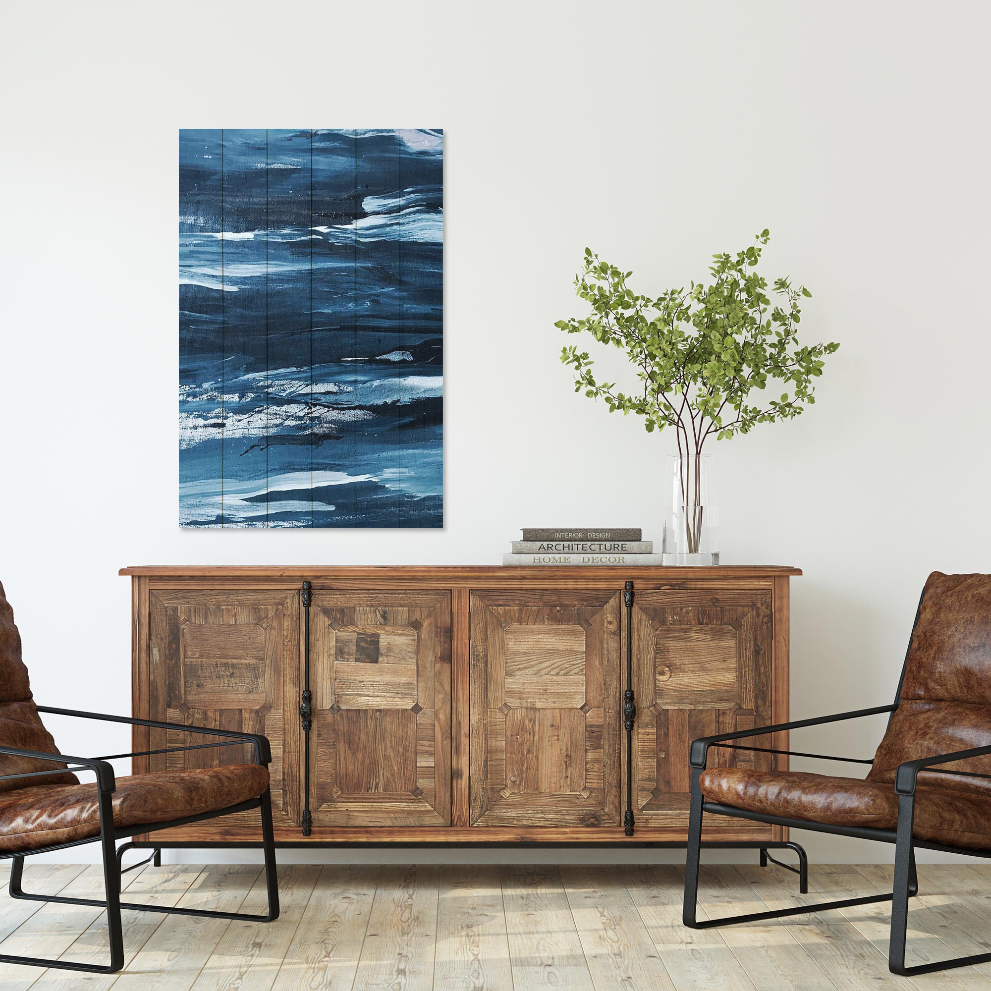 Wood Picture Rough Sea-50x70 cm