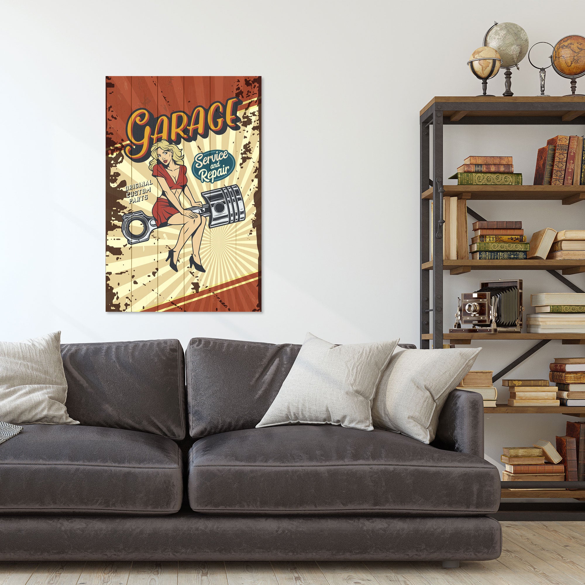 Wood Picture Garage Service and Repair-70x90 cm