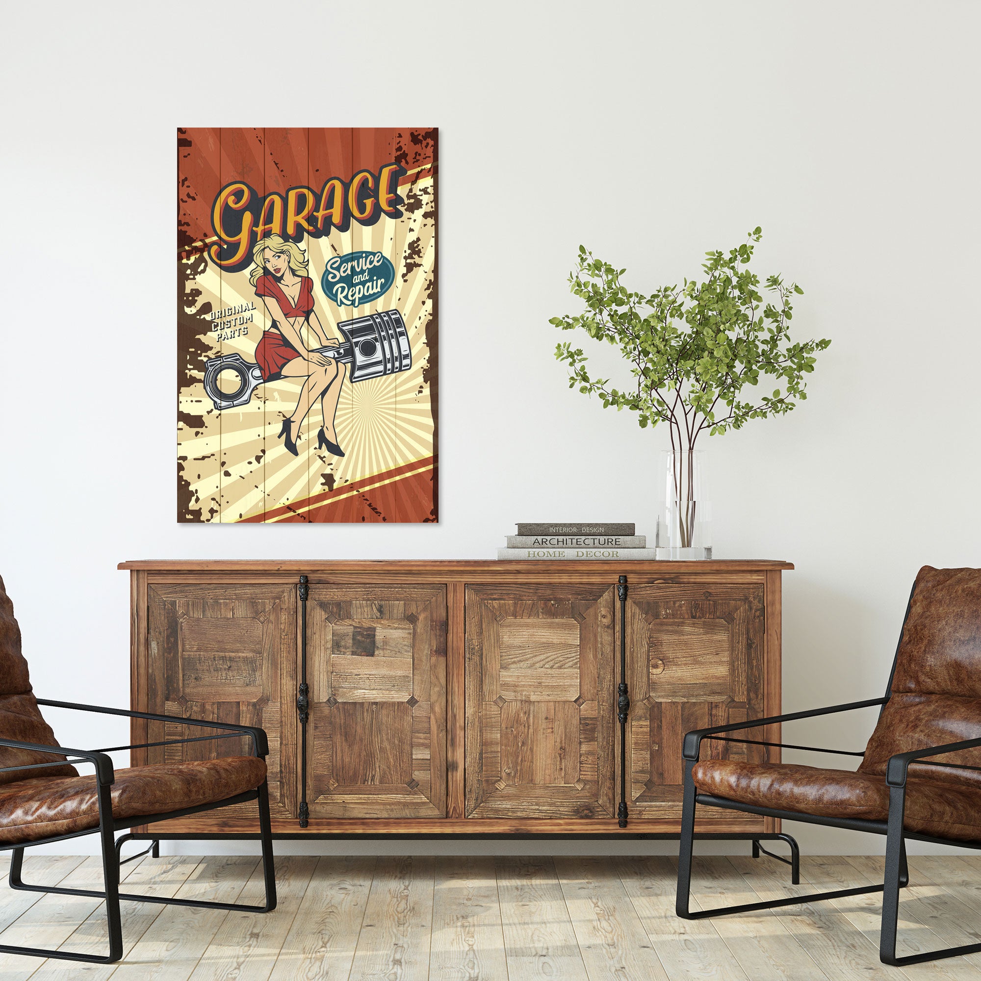 Obraz Wood Garage Service and Repair-20x30 cm