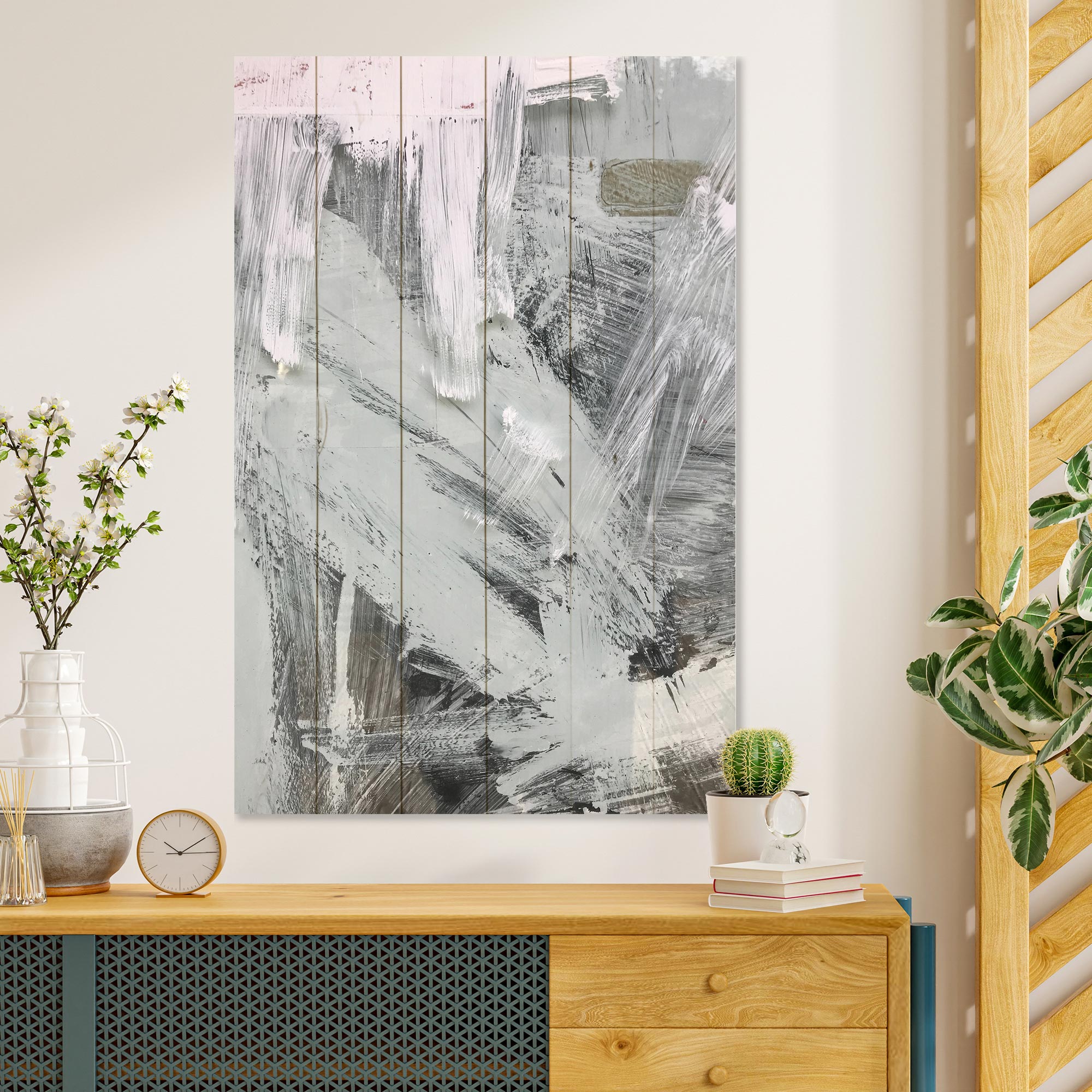 Obraz Wood Gray Streaks-40x60 cm