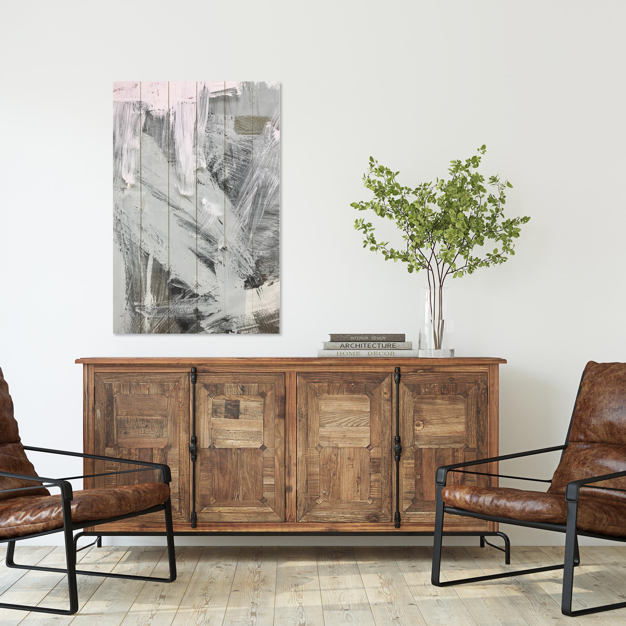 Obraz Wood Gray Streaks-40x60 cm