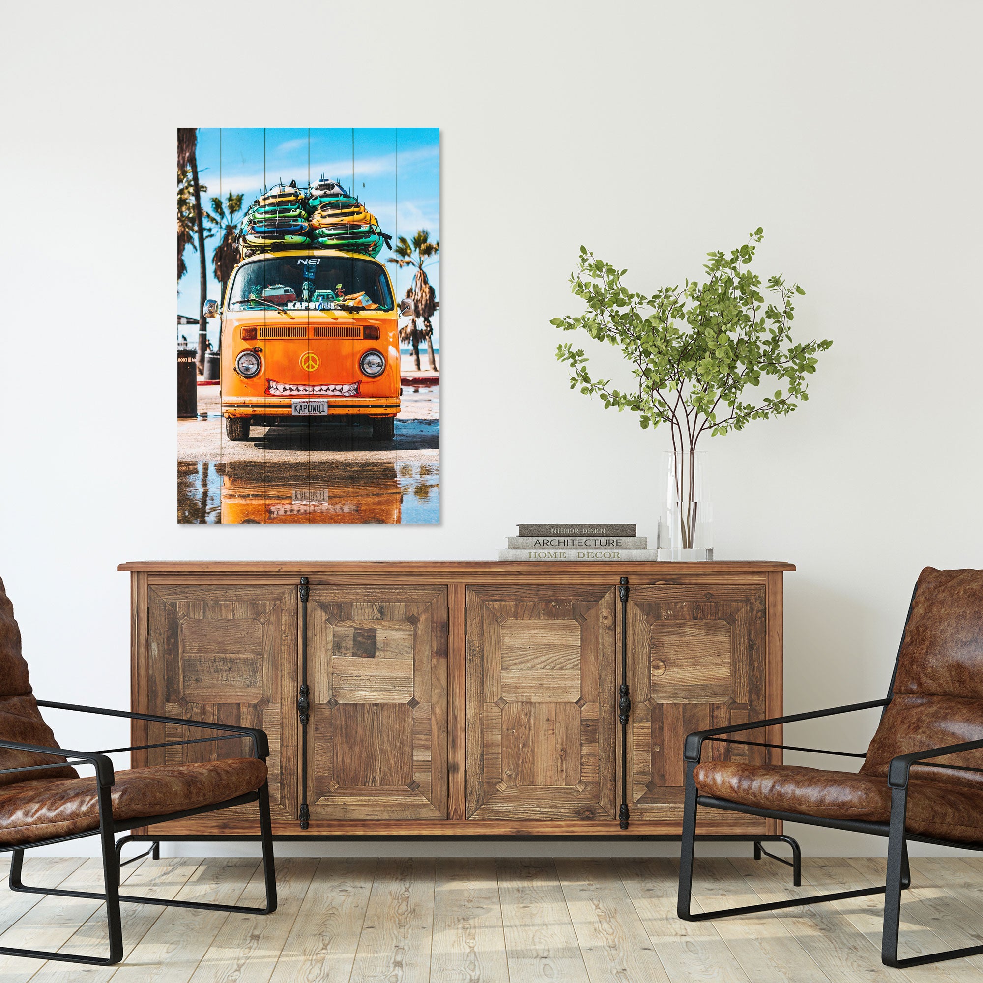 Obraz Wood Hippie-50x70 cm