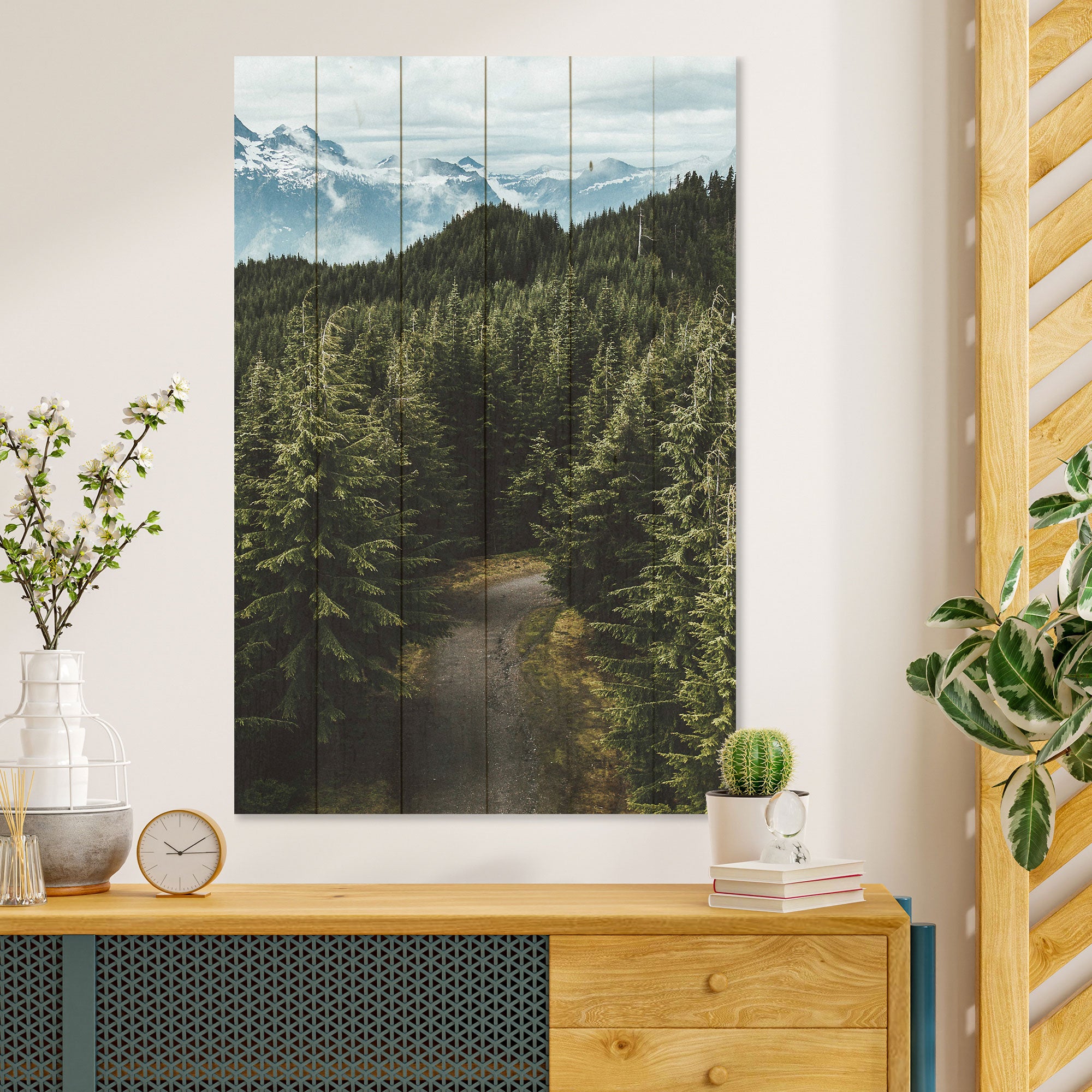 Obraz Wood Lesná cesta-40x60 cm