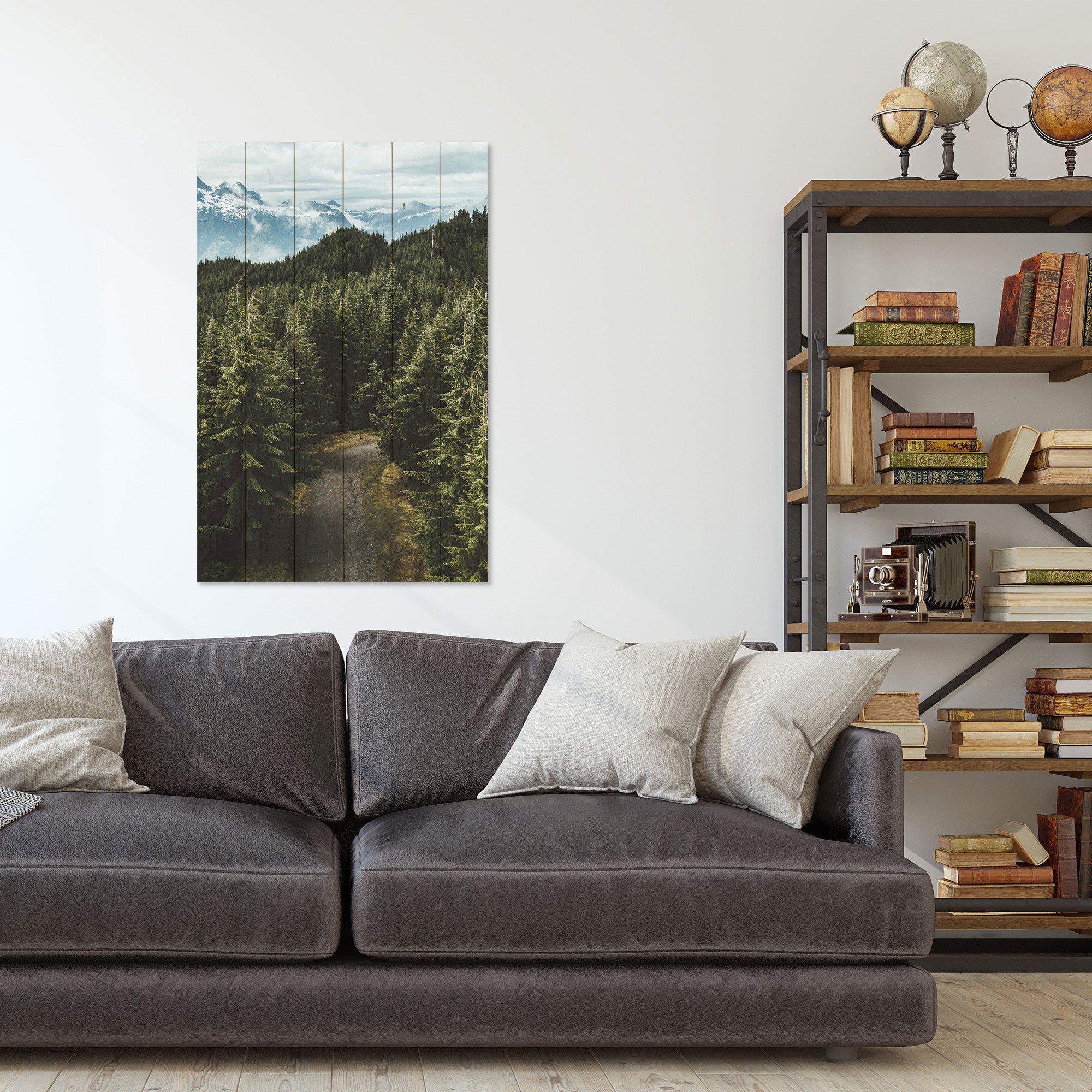 Obraz Wood Lesní cesta-60x90 cm