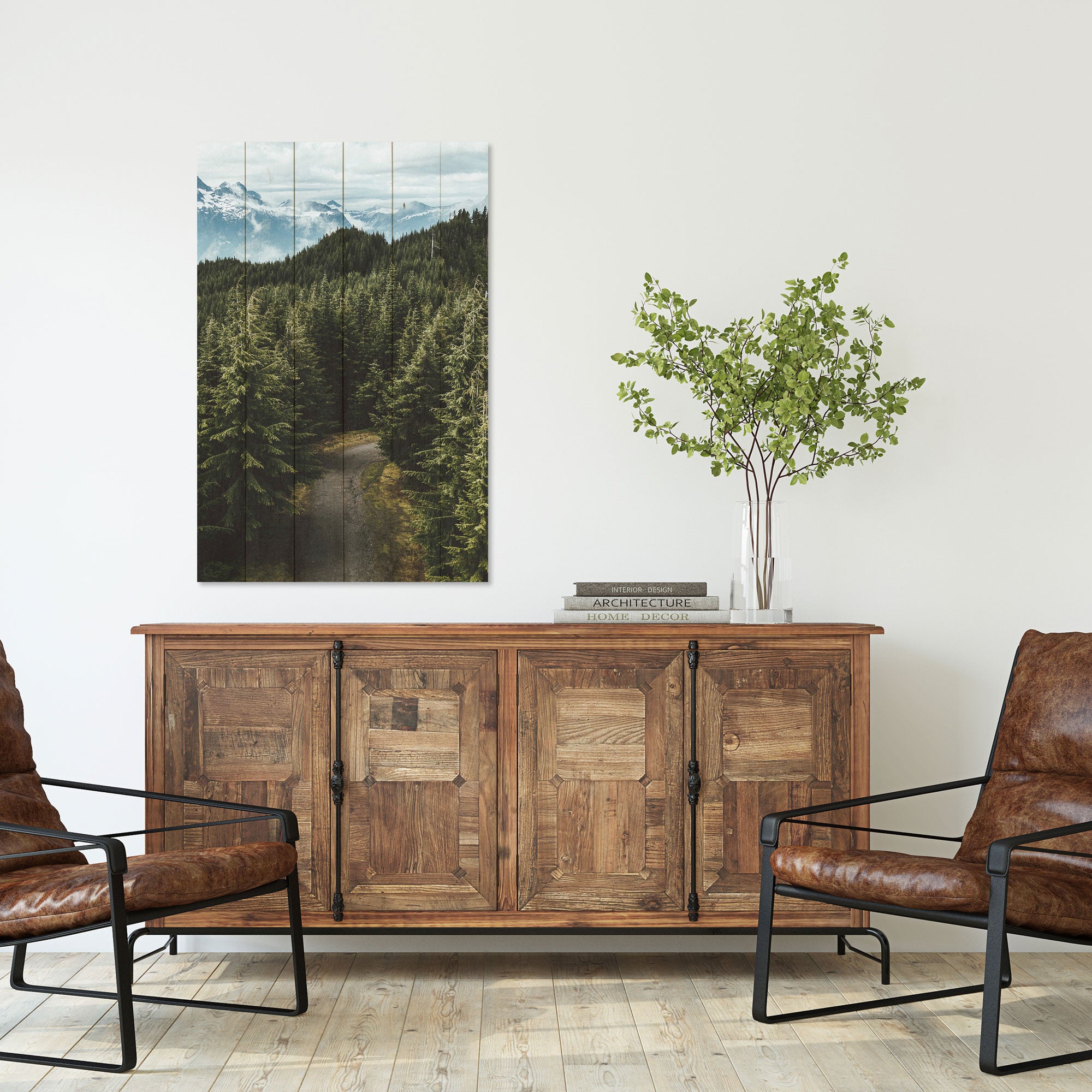 Obraz Wood Lesní cesta-50x70 cm
