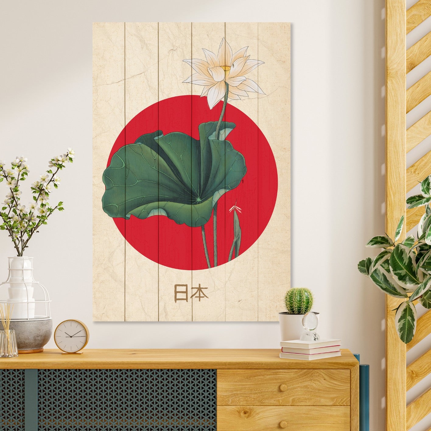Obraz Wood Japanische Collage-60x90 cm