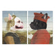 Wood Picture Frenchie Frederico With Wife-40x60 cm