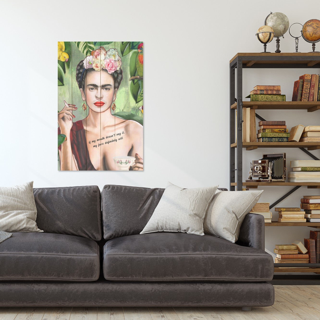 Obraz Dřevo Frida-50x70 cm