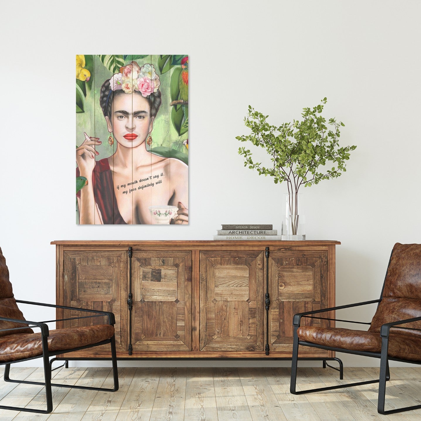 Obraz Dřevo Frida-40x60 cm