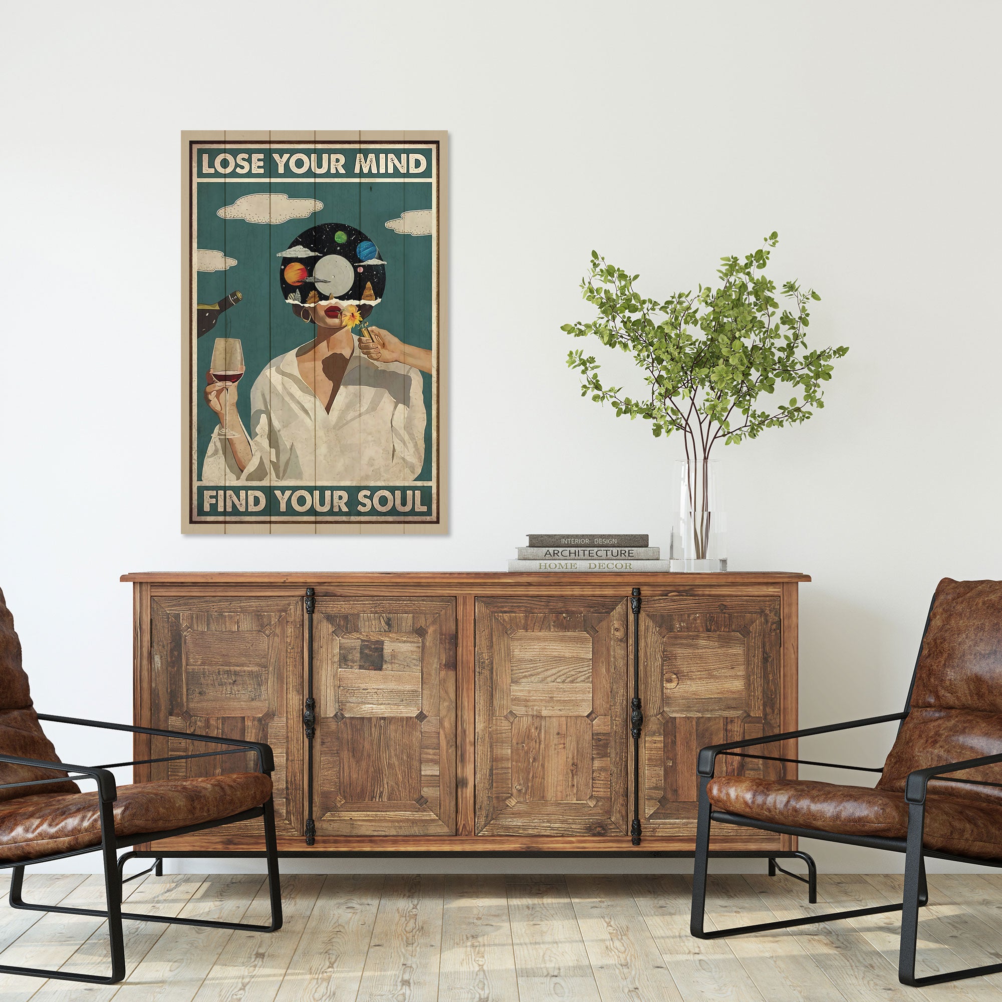 Wood Picture Lose your Mind-30x40 cm