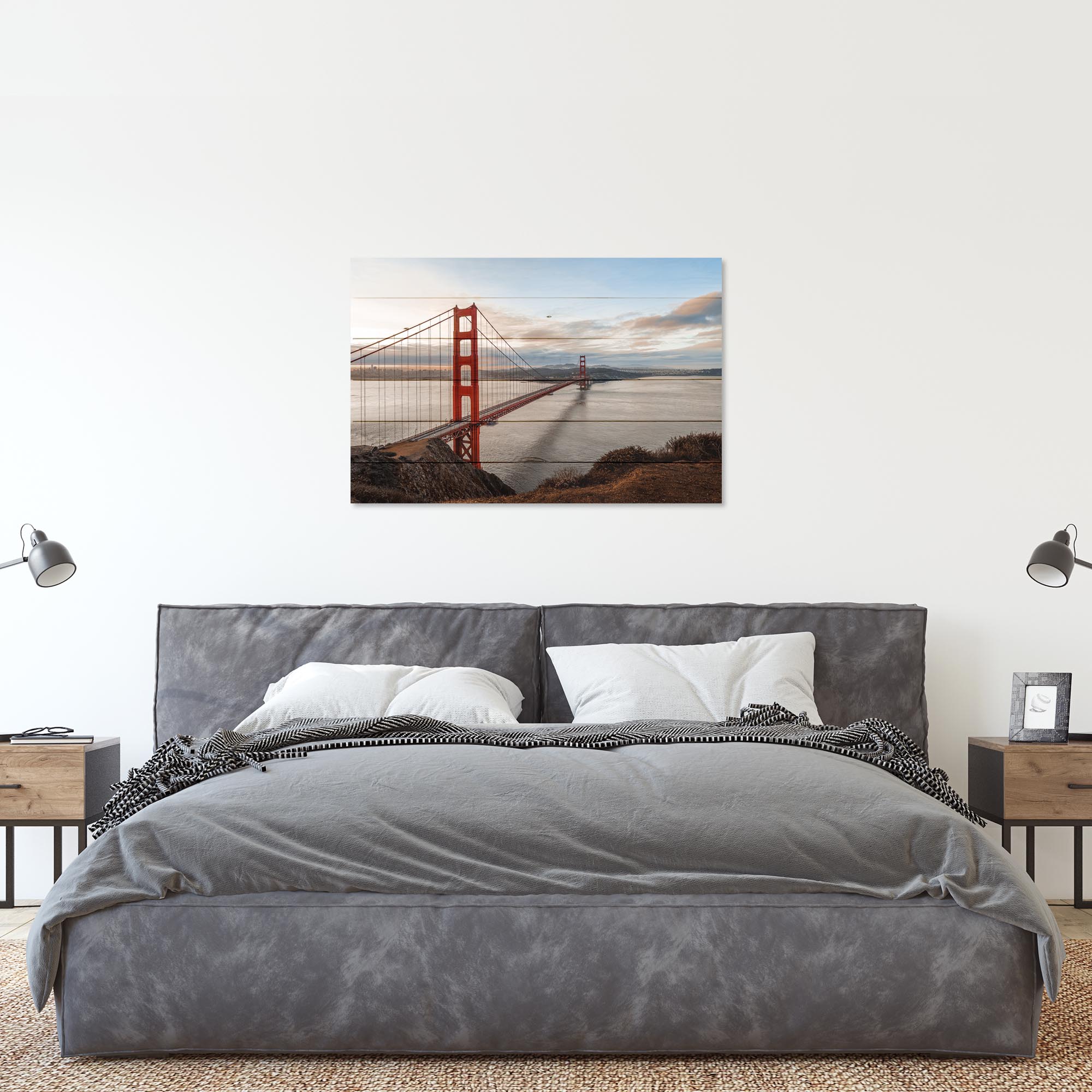 Obraz Dřevo Golden Gate Bridge-30x40 cm