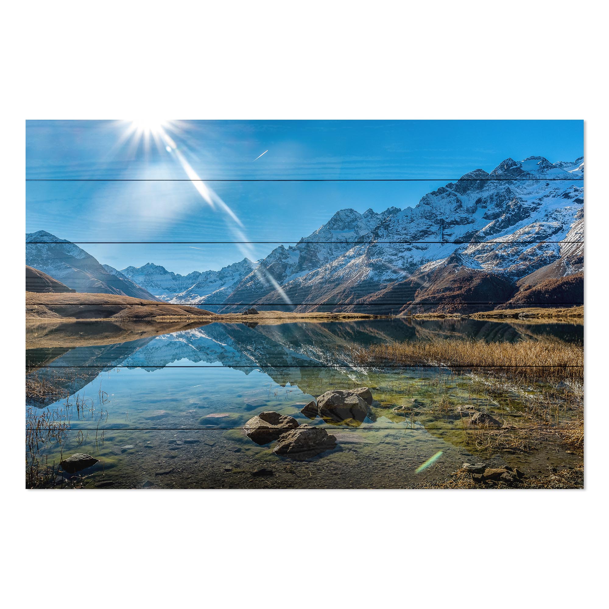 Obraz Wood Crystal Clear Lake-50x70 cm